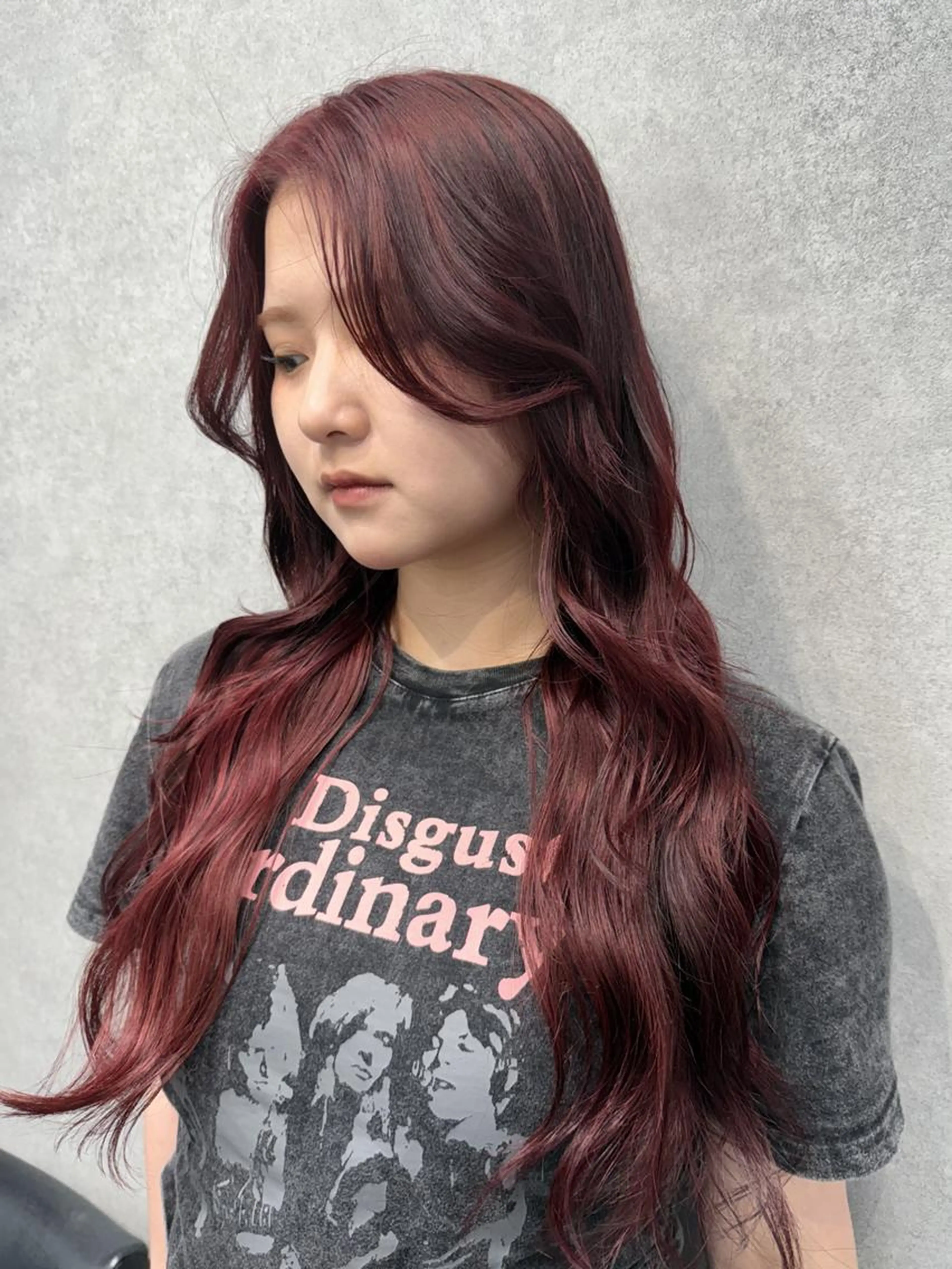 U24[ミニモ学割]ブリーチなしで作る暖色カラー🍇🍒＋カラーケアトリートメ🫧ント¥10570→¥3900の写真