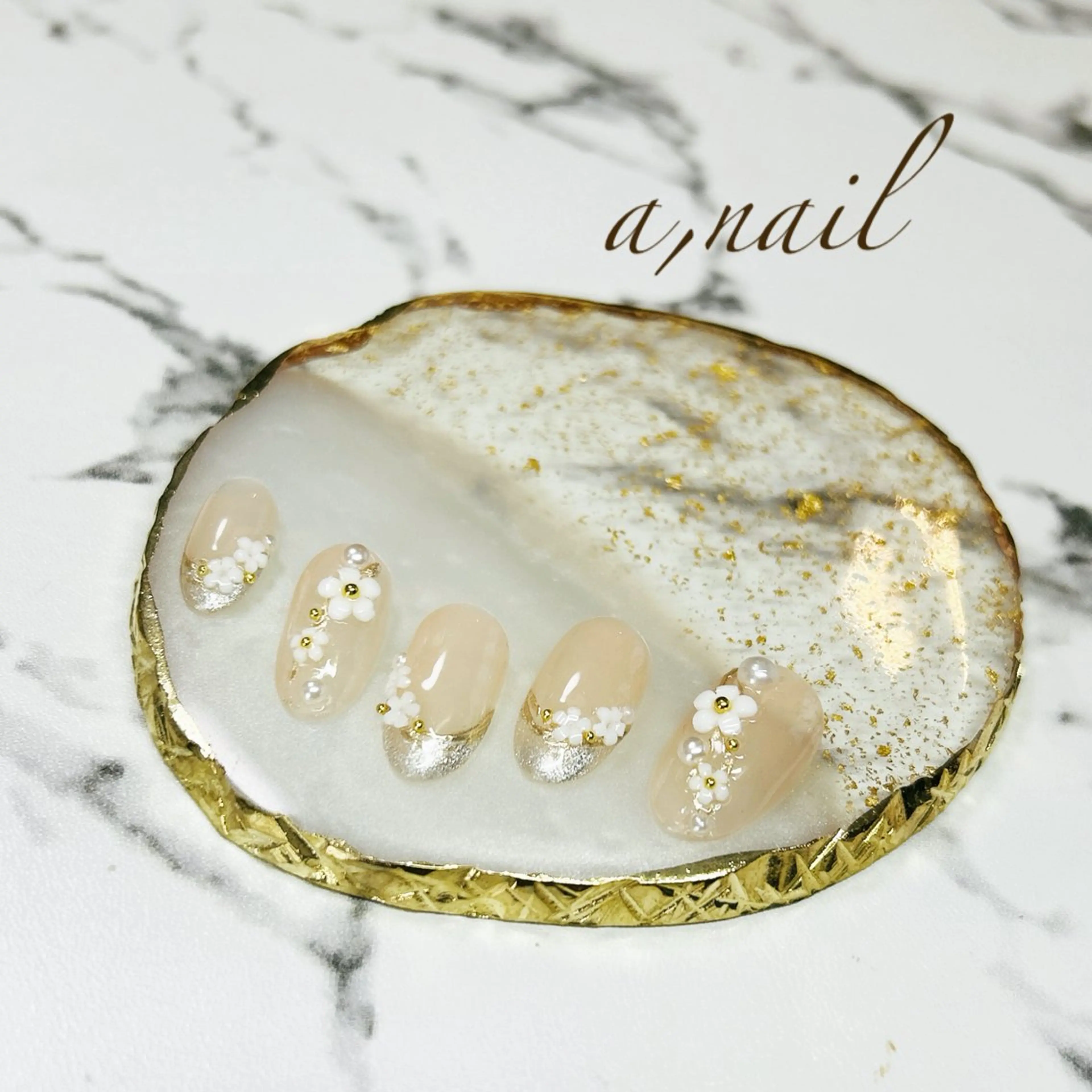 ネイル 桜ネイル フラワーネイル フレンチネイル マグネットネイル マグネットフレンチ ハンドネイル ネイルサロン エーネイルのネイルデザイン