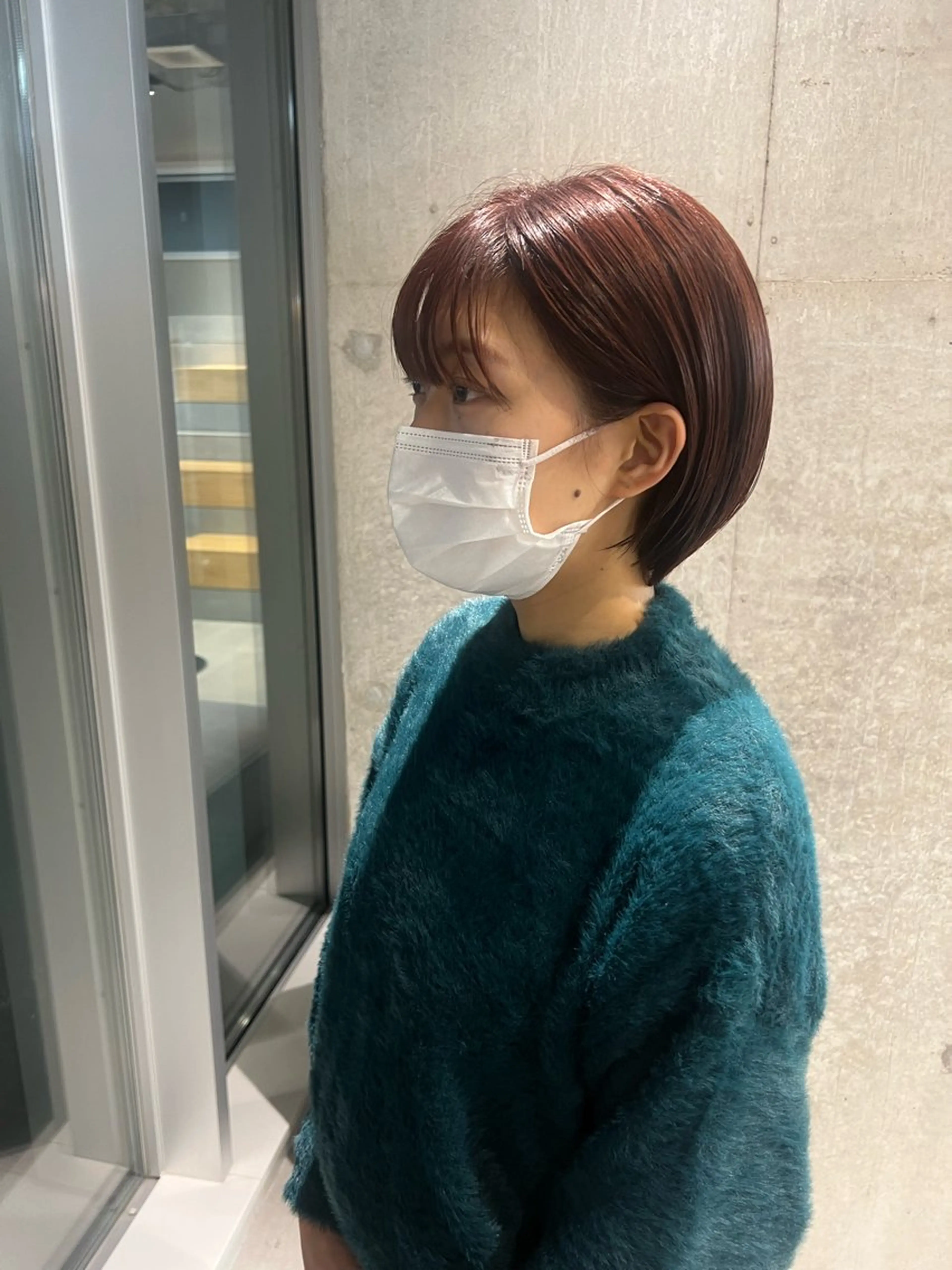 ショート カラー ボブ カット ヘアカラー トリートメント 吉沢遣人/レイヤー 艶カラー/抜け感のヘアスタイル