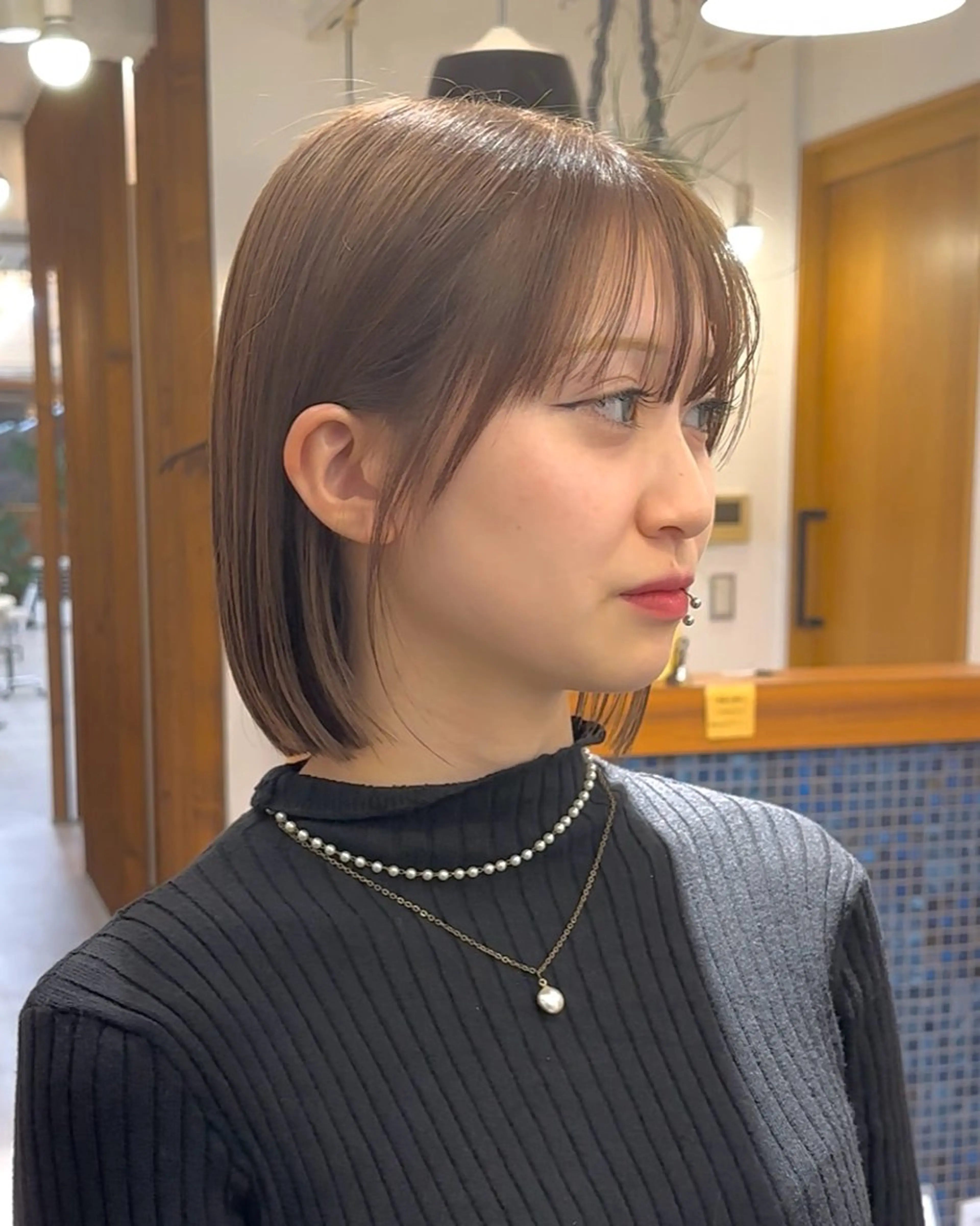 ショート カラー ボブ 似合わせボブ/ ハイトーン/すずきのヘアスタイル