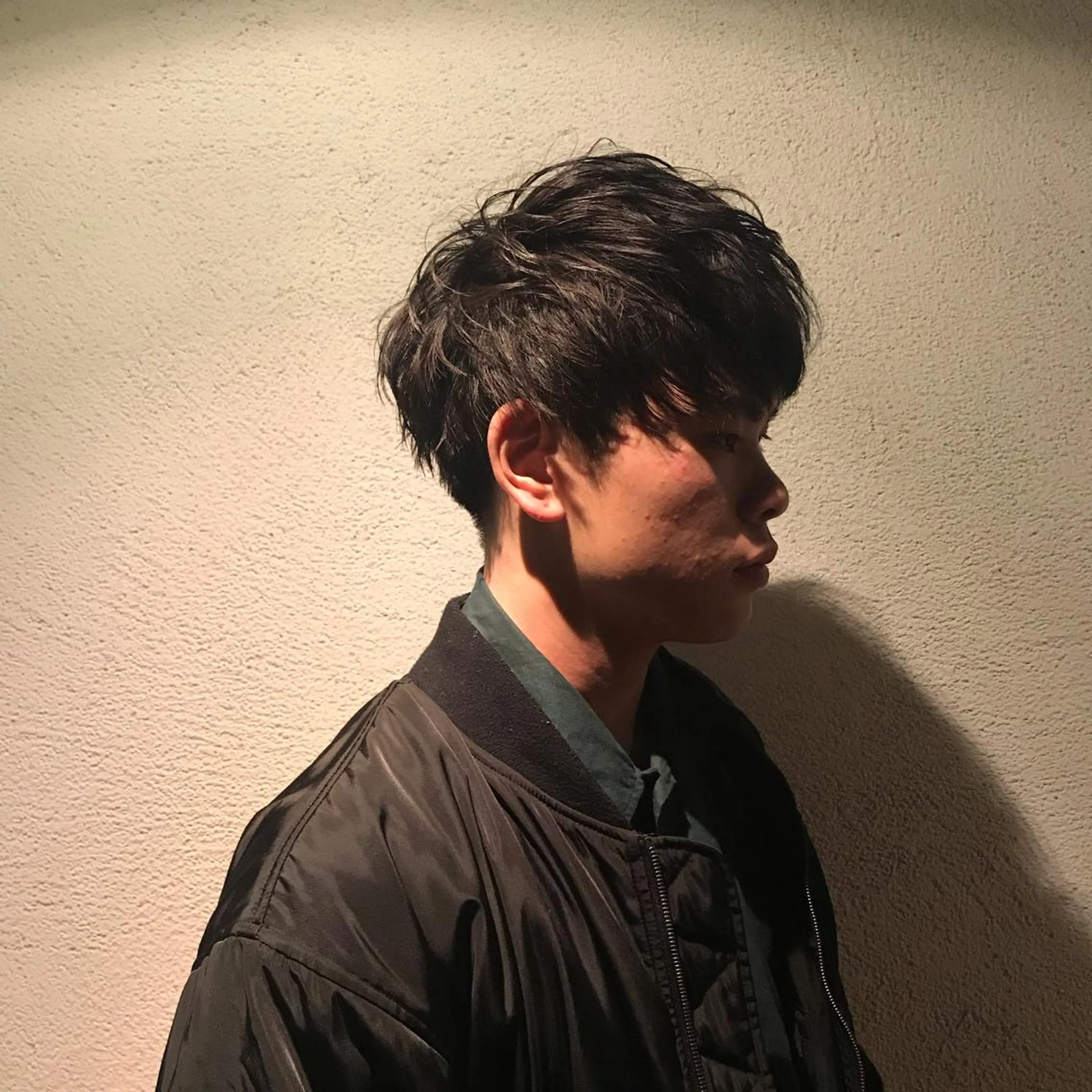 ショート カラー パーマ メンズ ニュアンスパーマ/ レイヤー/茶屋町のヘアスタイル