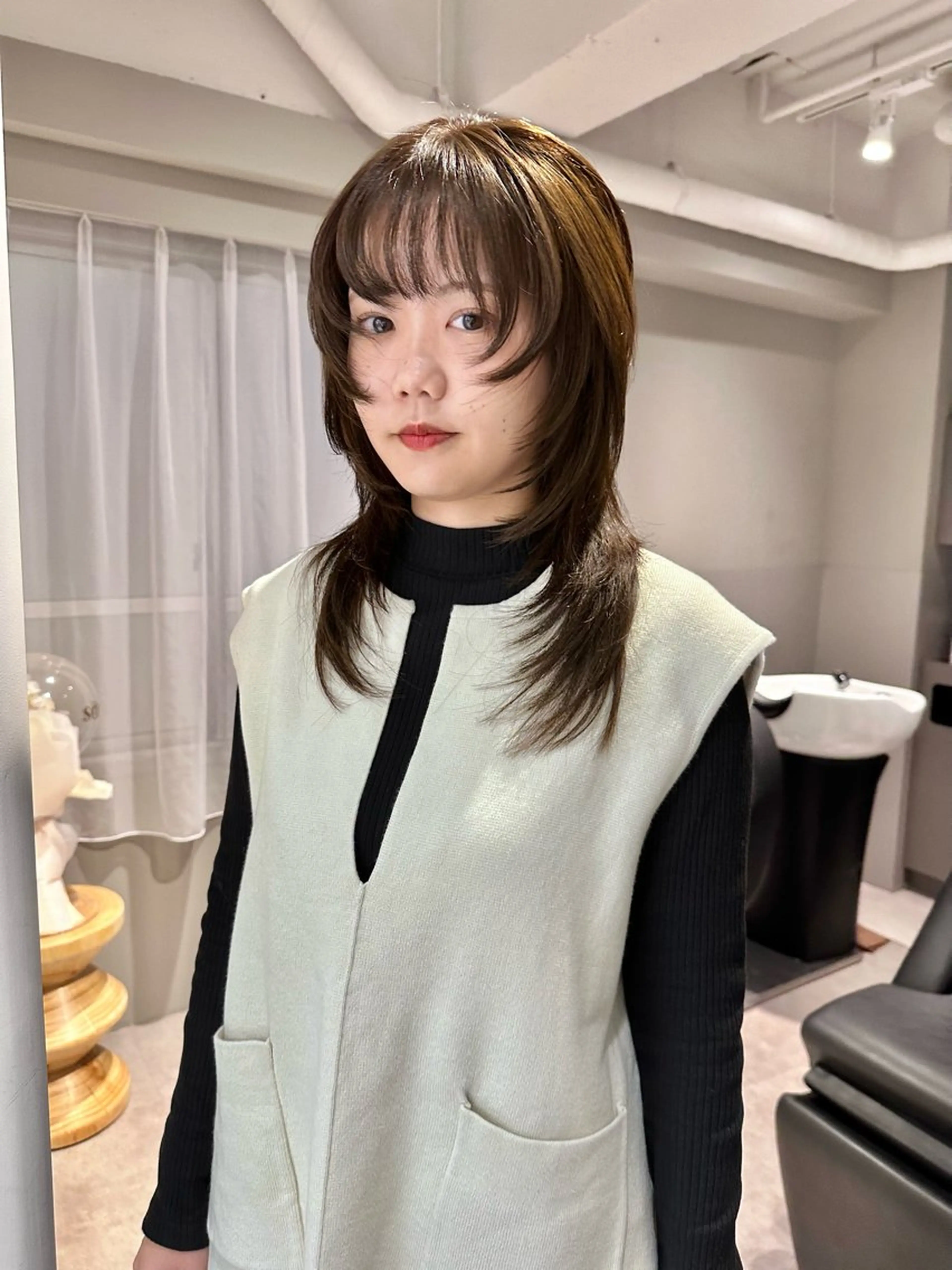 ミディアム レイヤーカット 古川洋之のヘアスタイル