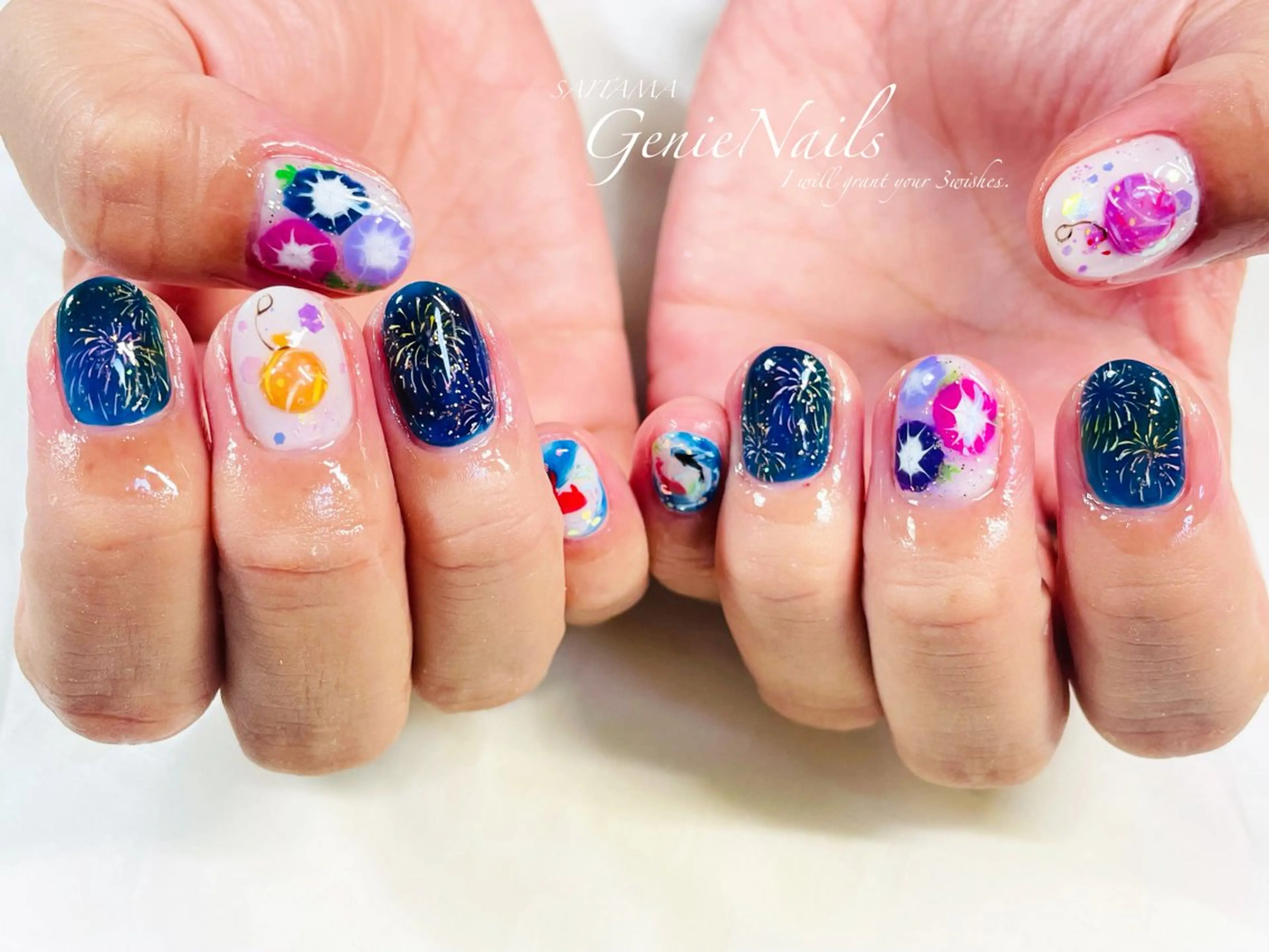 メンズ ネイル アートネイル フットネイル メンズネイル 持ち込み 夏ネイル Genie Nailsのネイルデザイン