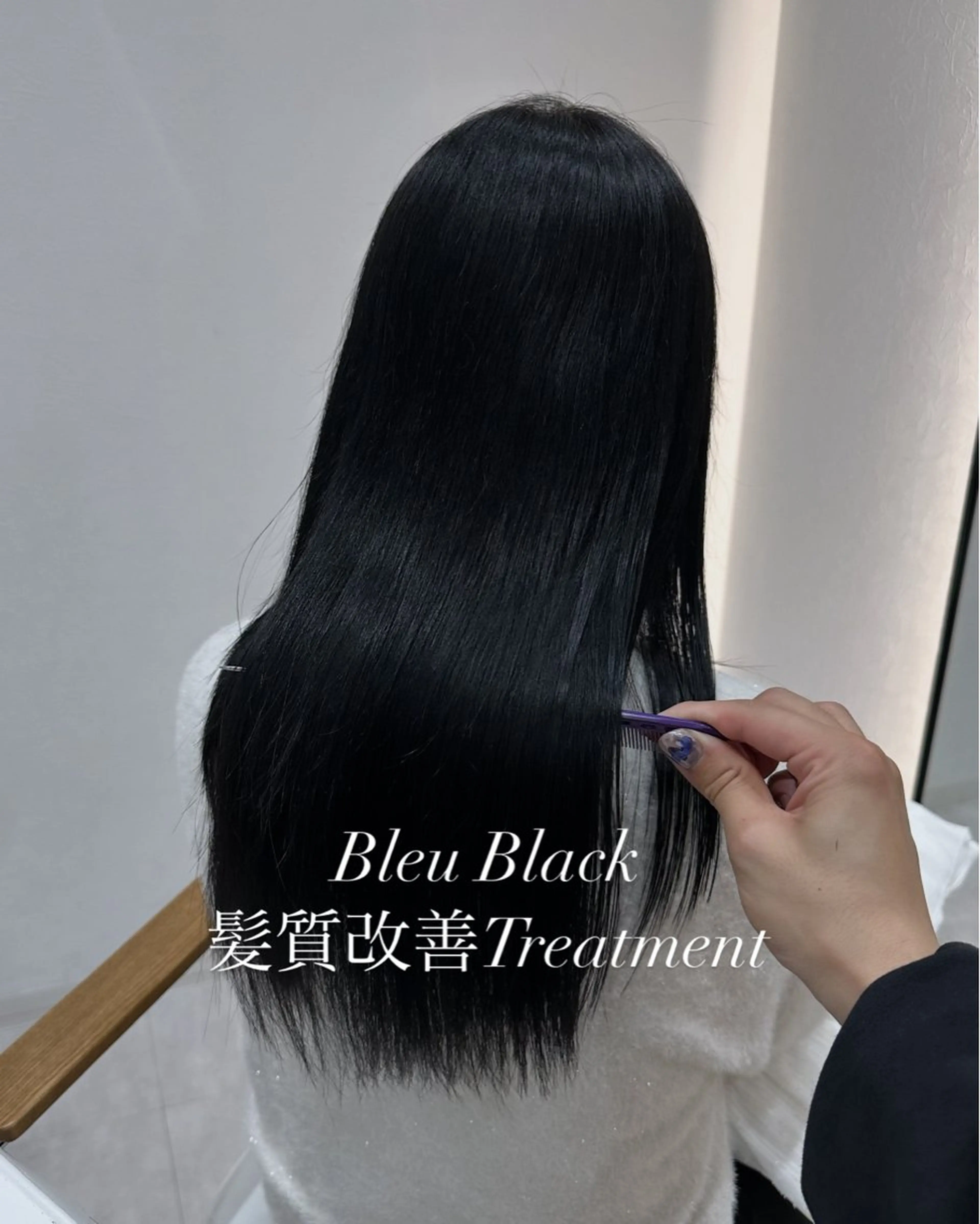 ロング カラー 赤み消し/オリーブ カーキ/福田れんのヘアスタイル