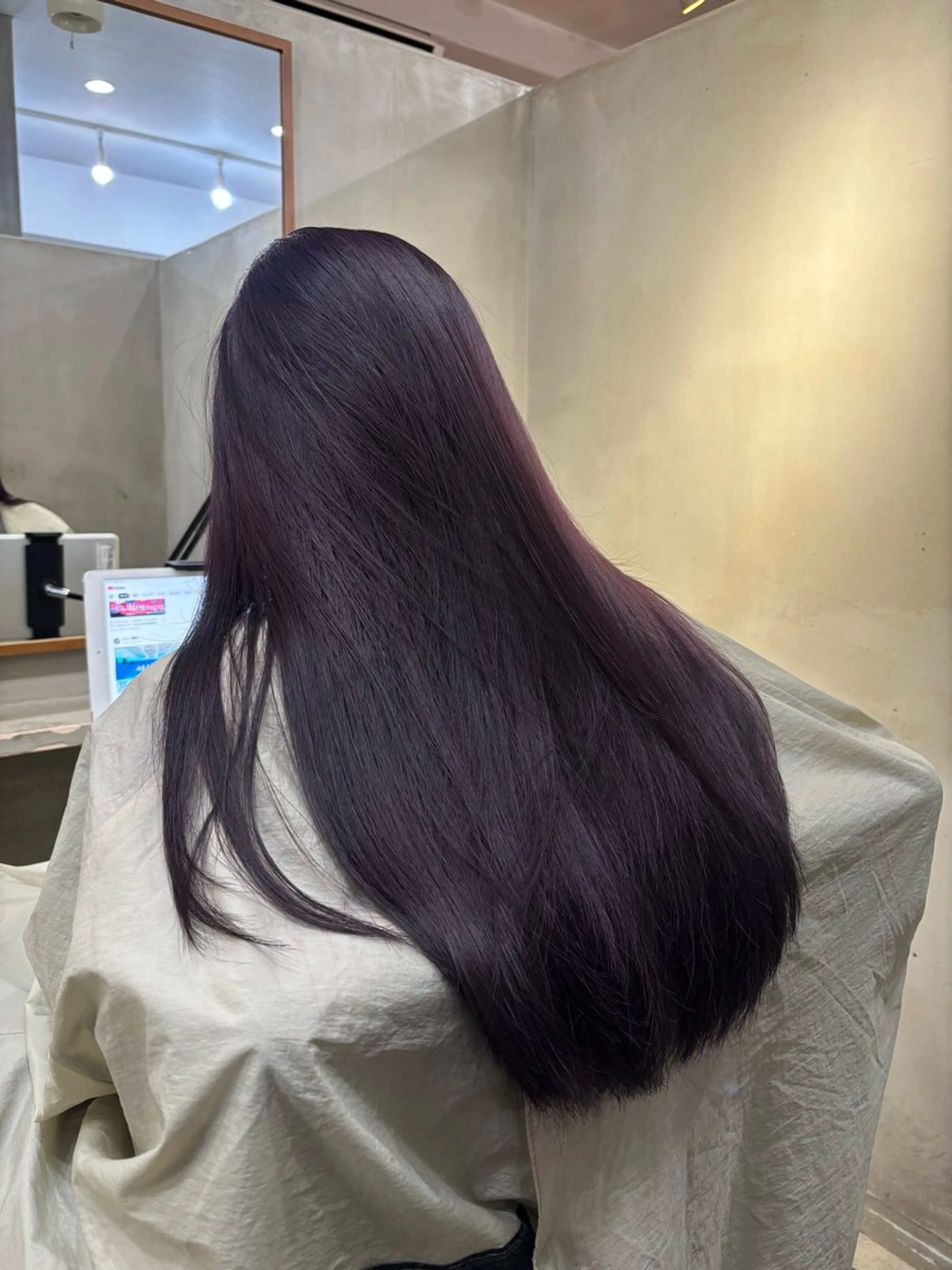 ロング カラー ブリーチ バイオレットカラー 縮毛矯正 ヘアカラー 中園康 /カラー/ブリーチのヘアスタイル