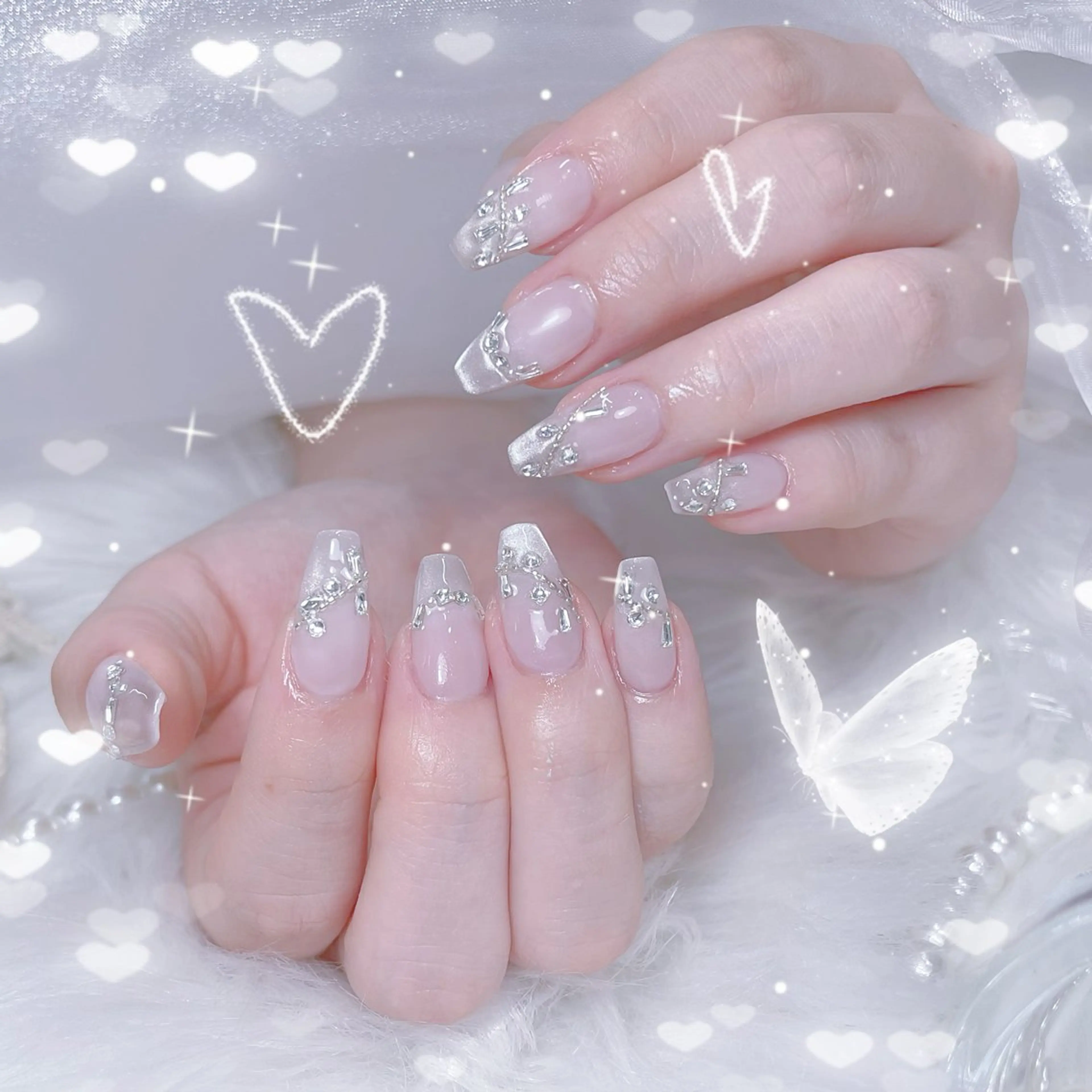カラー グラデーションカラー ピンクカラー ハンドネイル AIN Nailのネイルデザイン