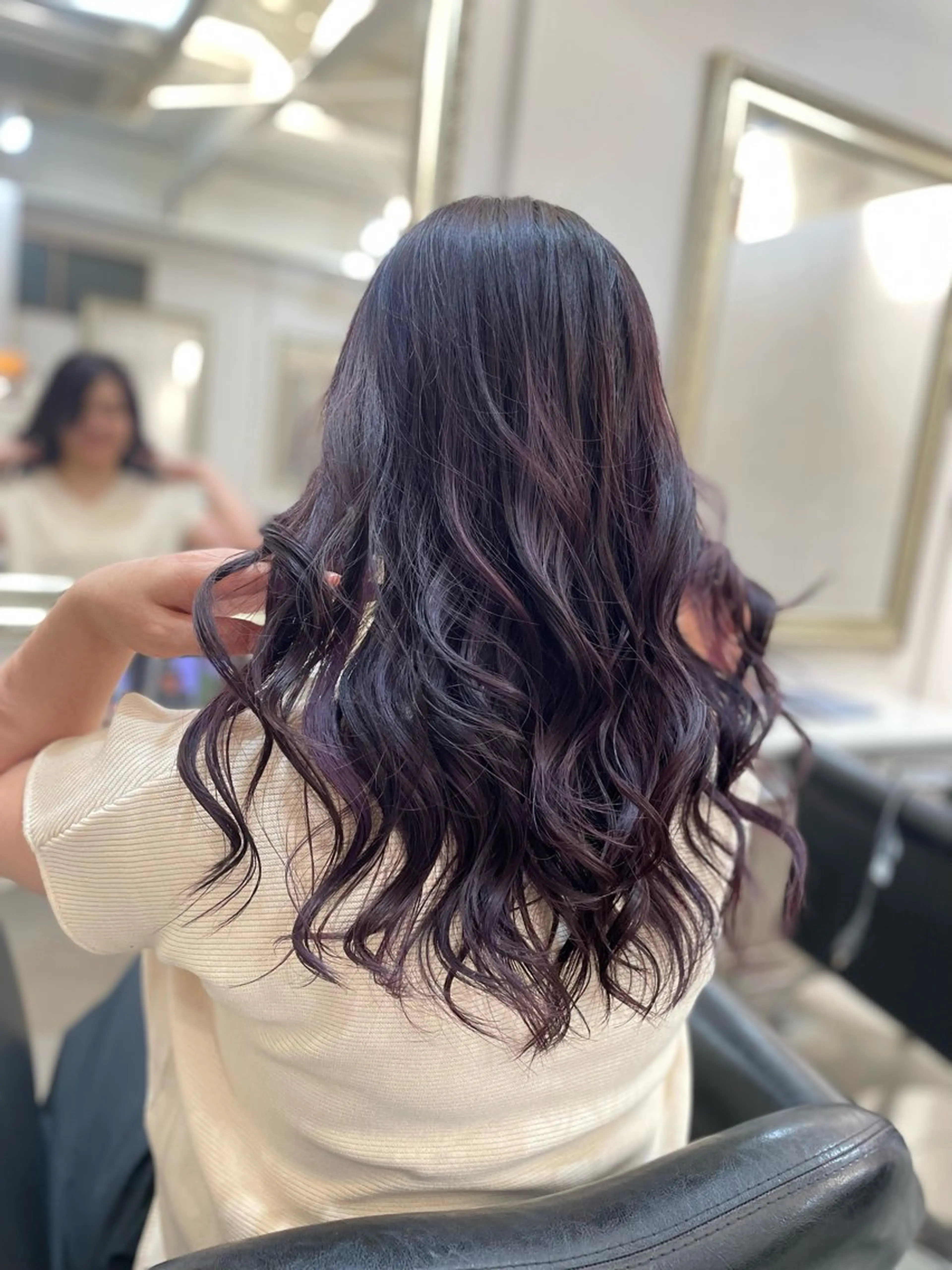 ロング カラー バレイヤージュモデル 募集👒ヨンスクのヘアスタイル