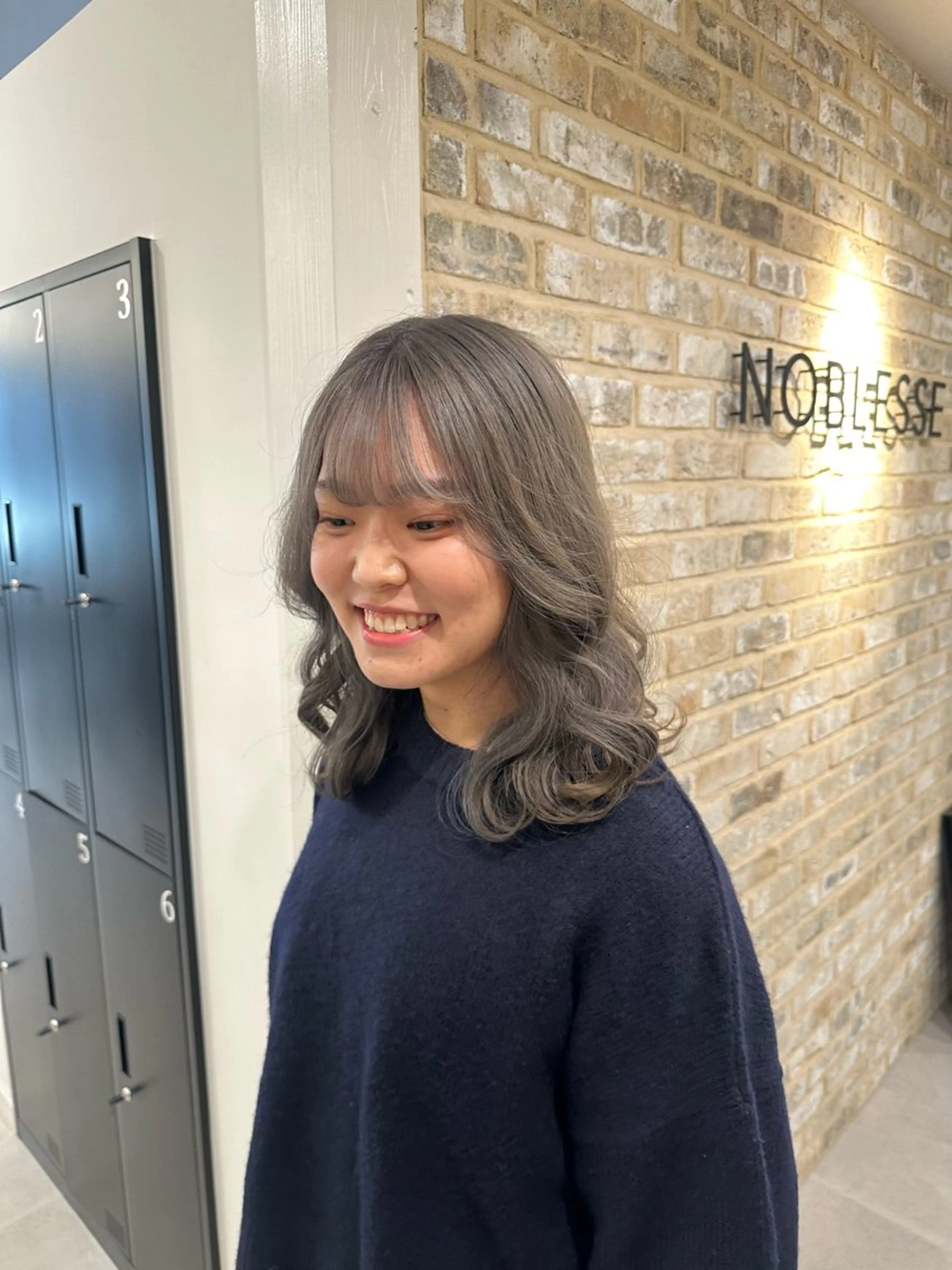 カラー ベージュカラー グレージュ kano🌈 ボブ/レイヤーのヘアスタイル