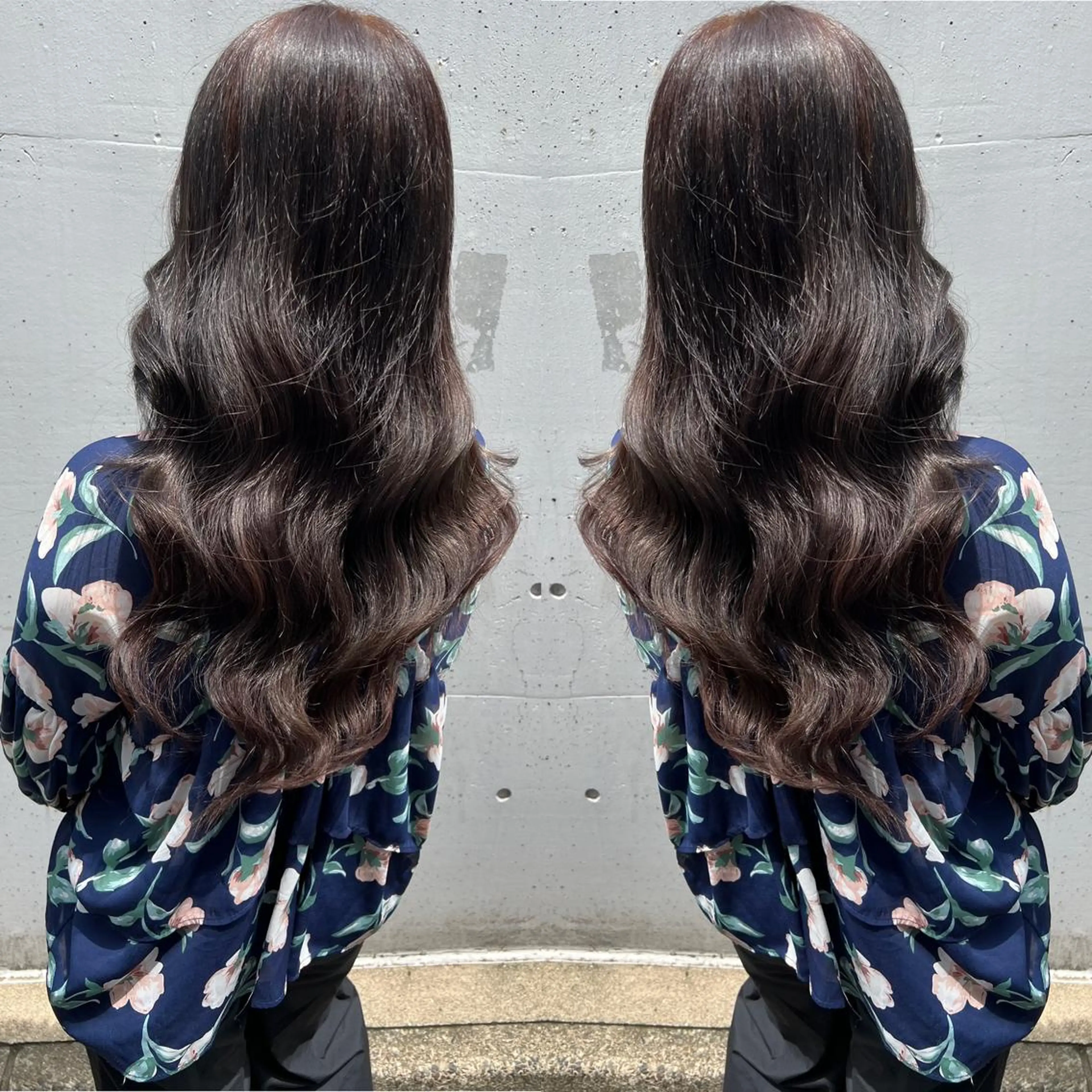 セミロング カラー ヘアアレンジ エクステ 🔥ハイトーンカラー ギャルNAOKI🔥のヘアスタイル