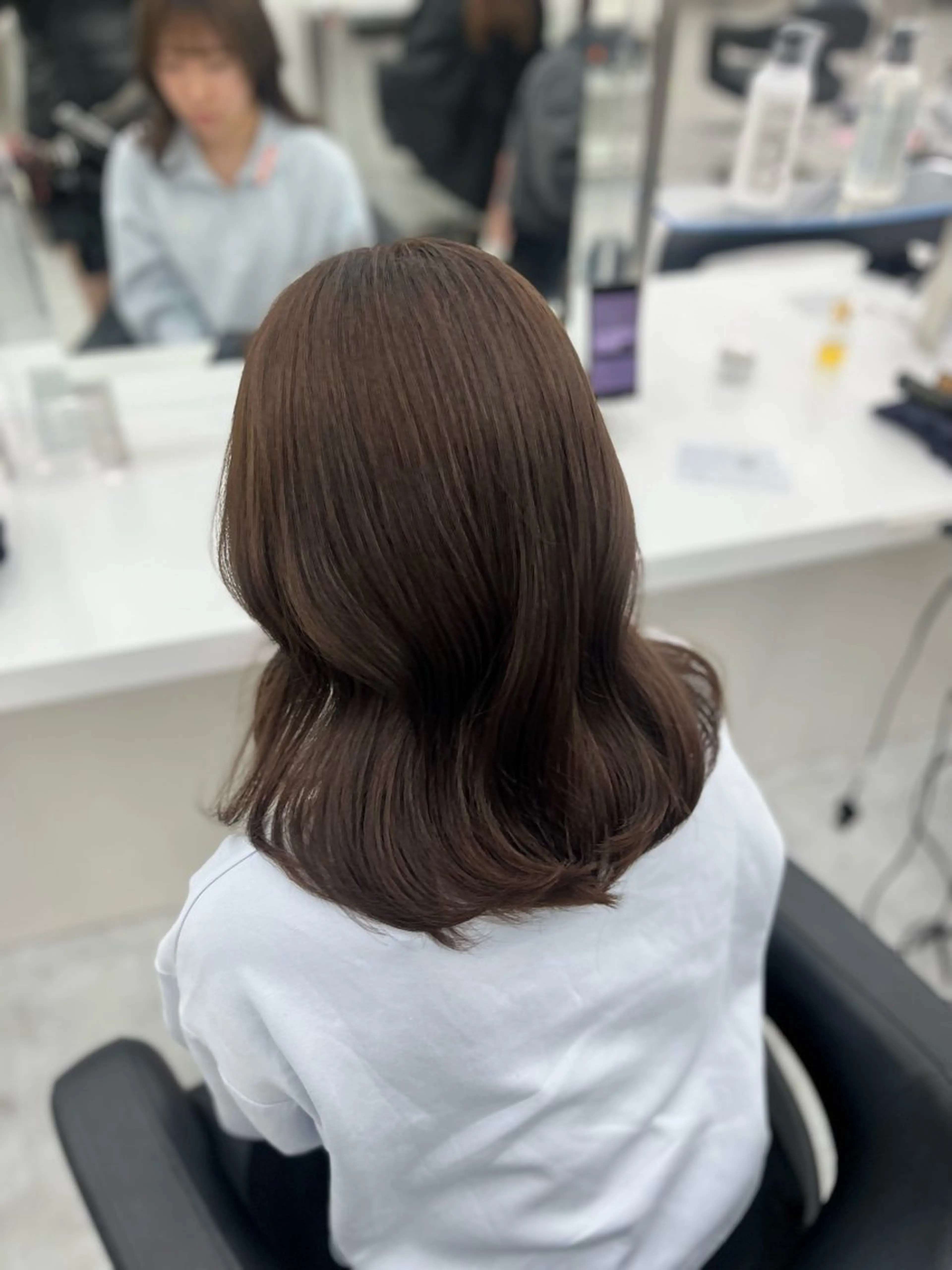 ロング ヘアカラー トリートメント ヘッドスパ ヘアセット ♡ナチュラルガーリー ♡ベージュ♡RINAのヘアスタイル