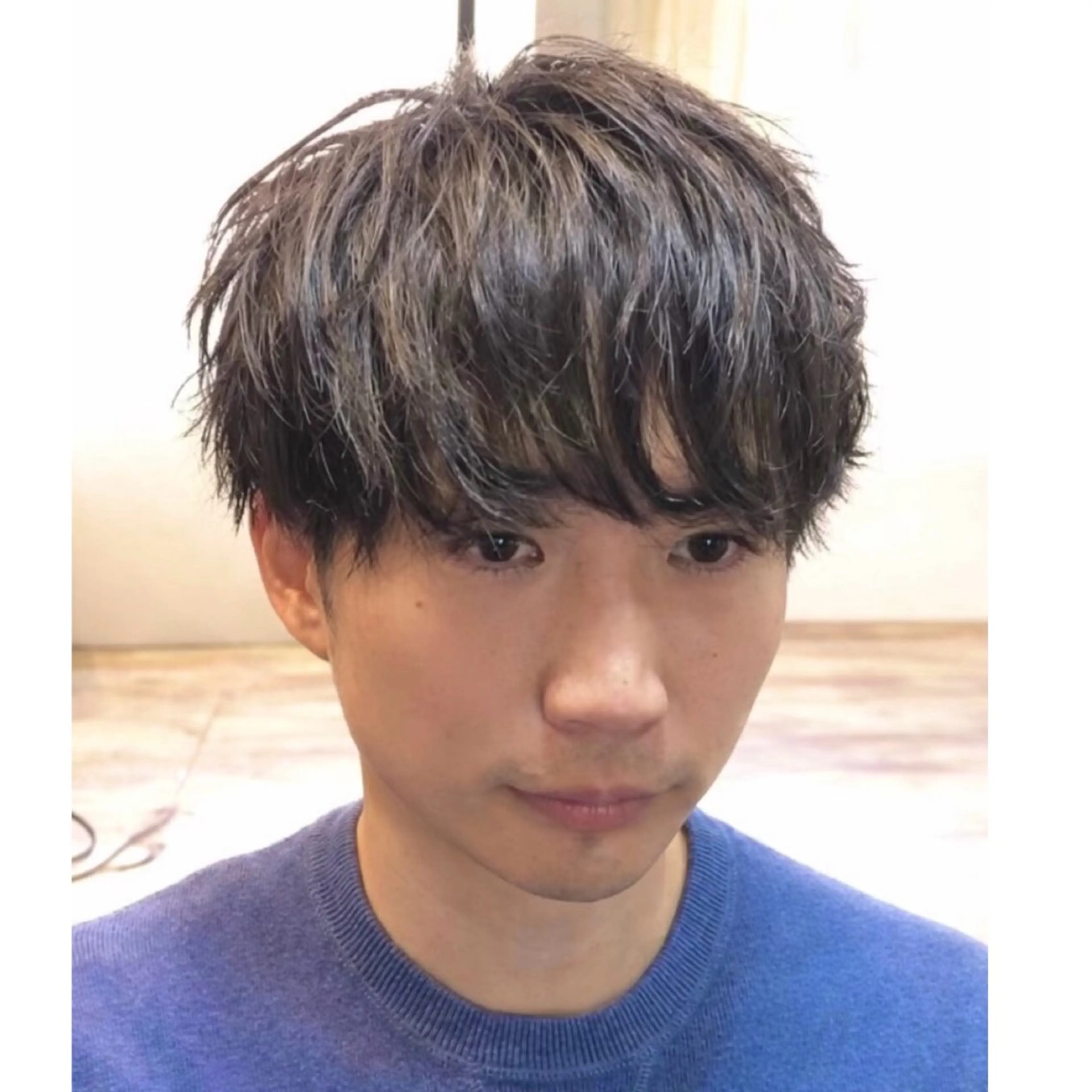 ミディアム パーマ ミディアムパーマ カット パーマ メンズ特化🌿 minamiのヘアスタイル