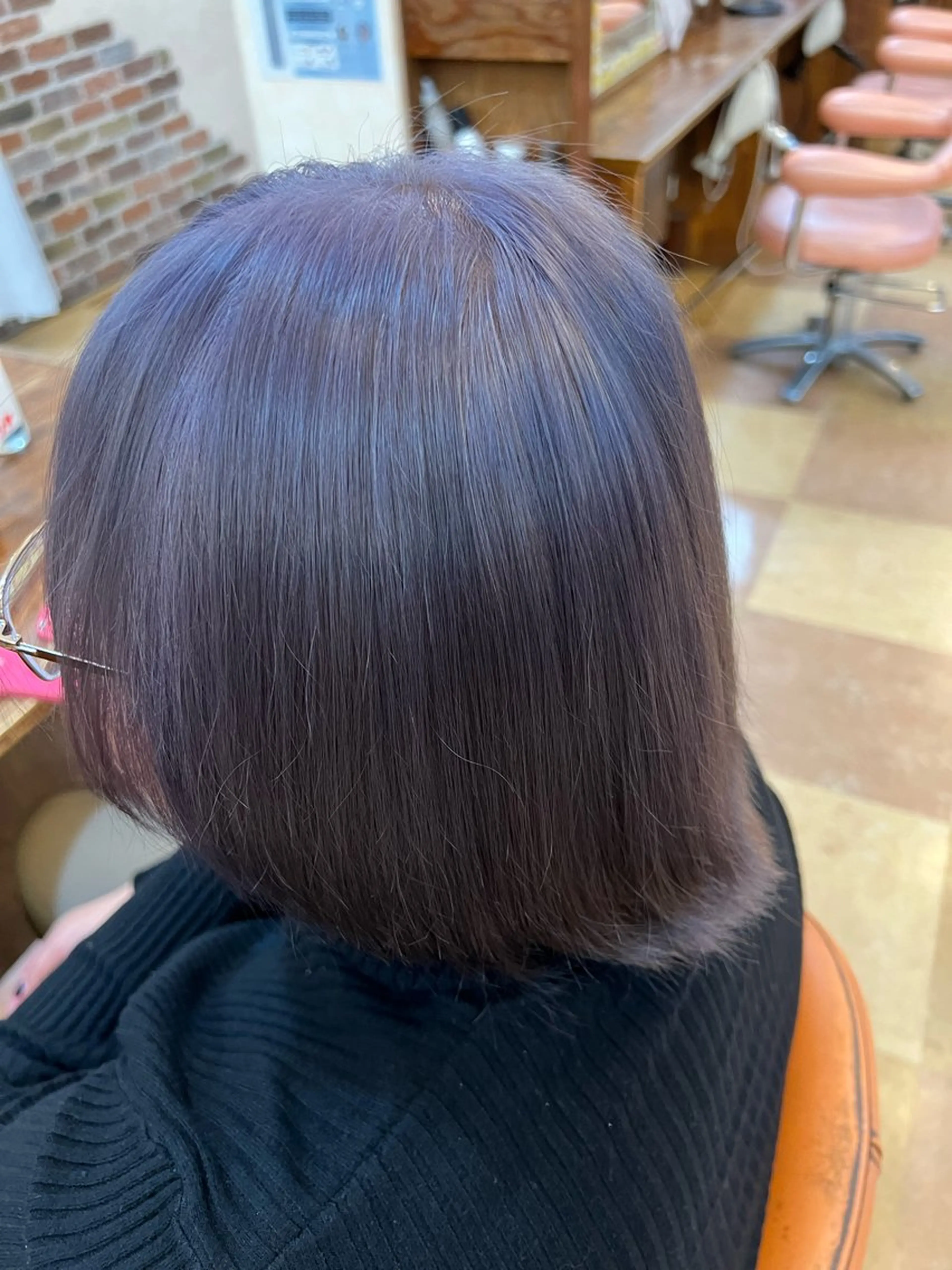 ミディアム カラー ブリーチ ダブルカラー パープルカラー シルバー カットモデル募集中 大塚春翔のヘアスタイル