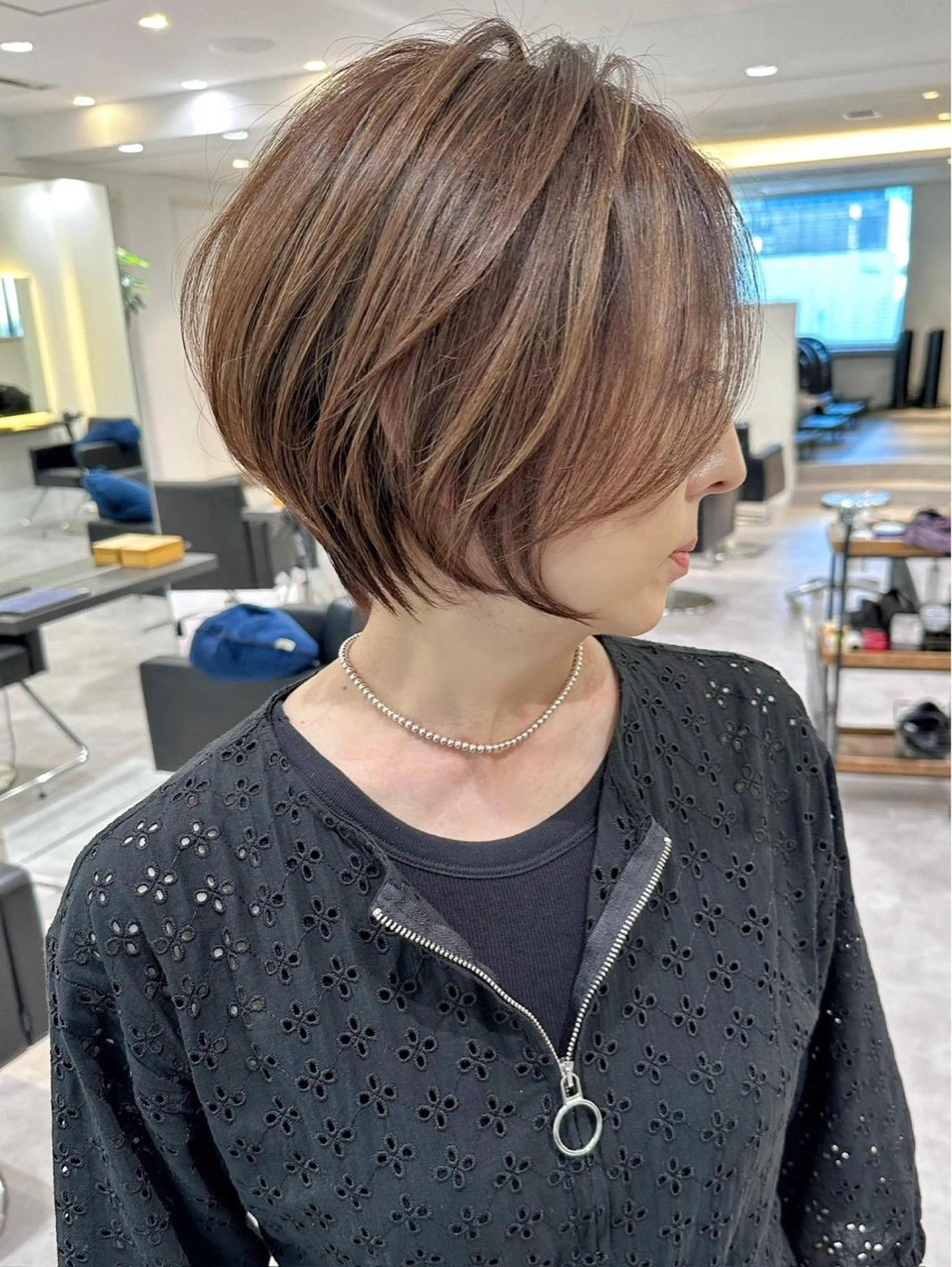 ショート カラー ショートボブ ボブ くびれヘア レイヤーカット ショートヘア カット ヘアカラー トリートメント 天神/ショート特化/ ✄taiga✄のヘアスタイル