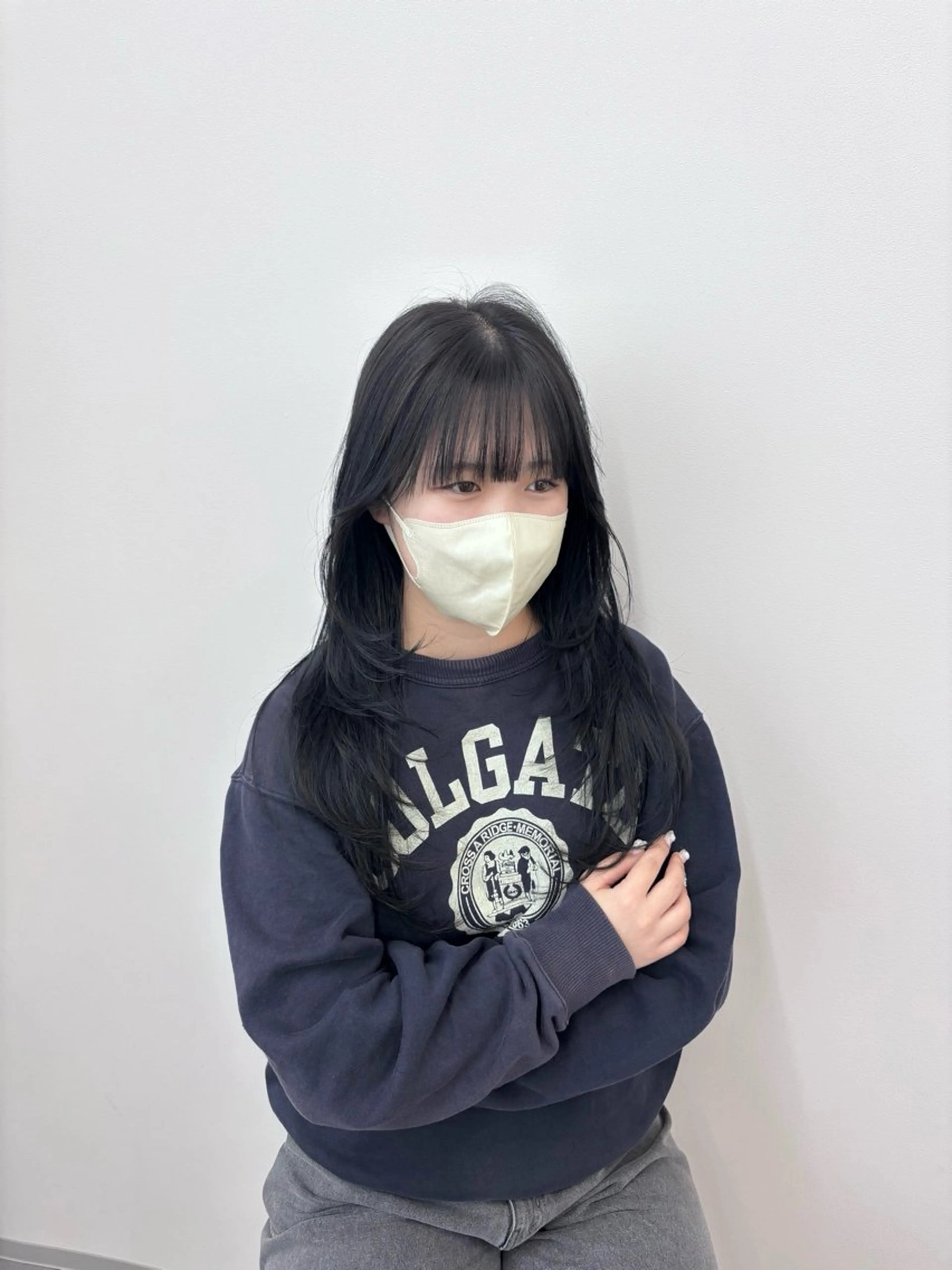 ロング カラー 鍋嶋 涼香のヘアスタイル