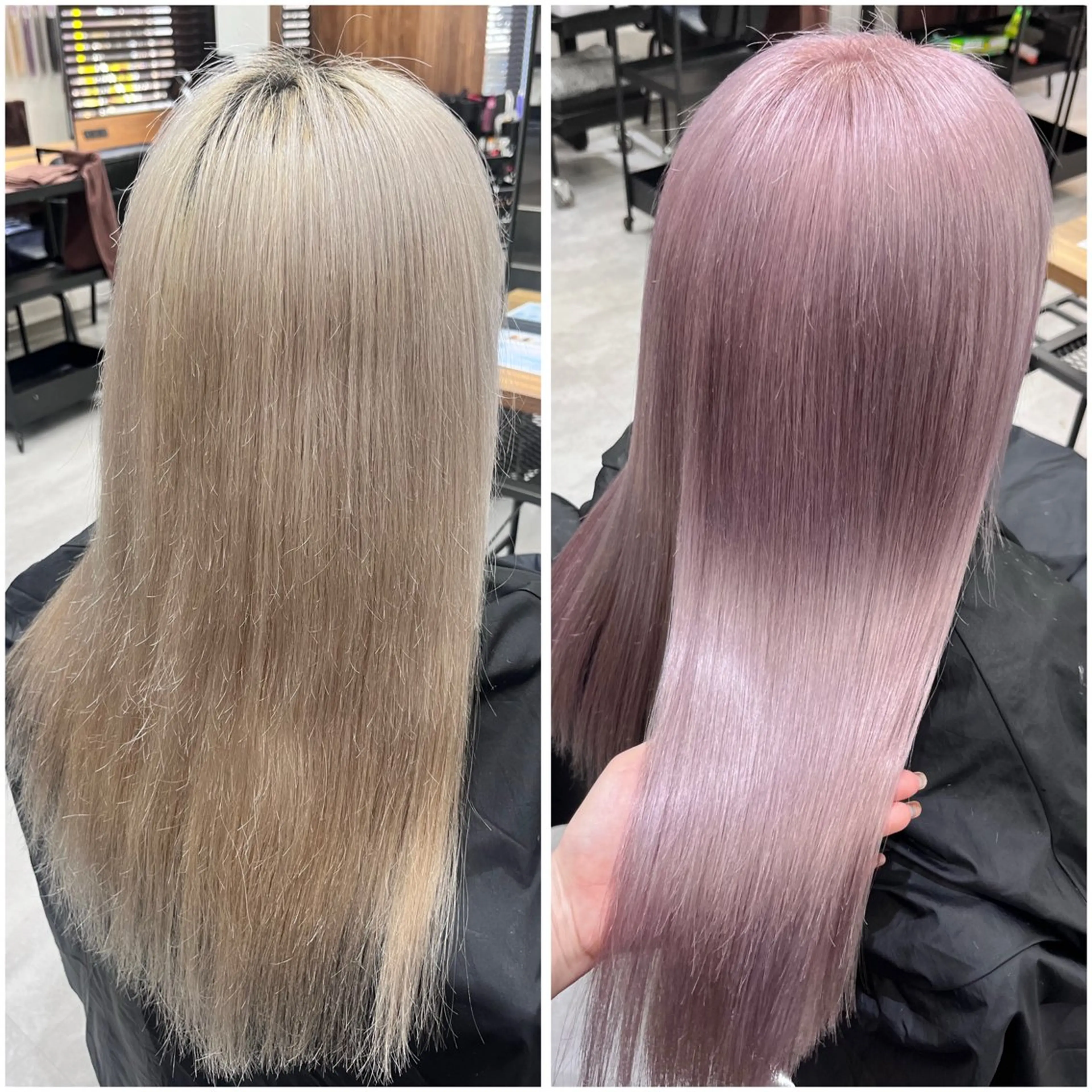 セミロング カラー ラベンダーカラー シルバー ヘアカラー トリートメント MAKO ❤️‍🔥NEXTのヘアスタイル