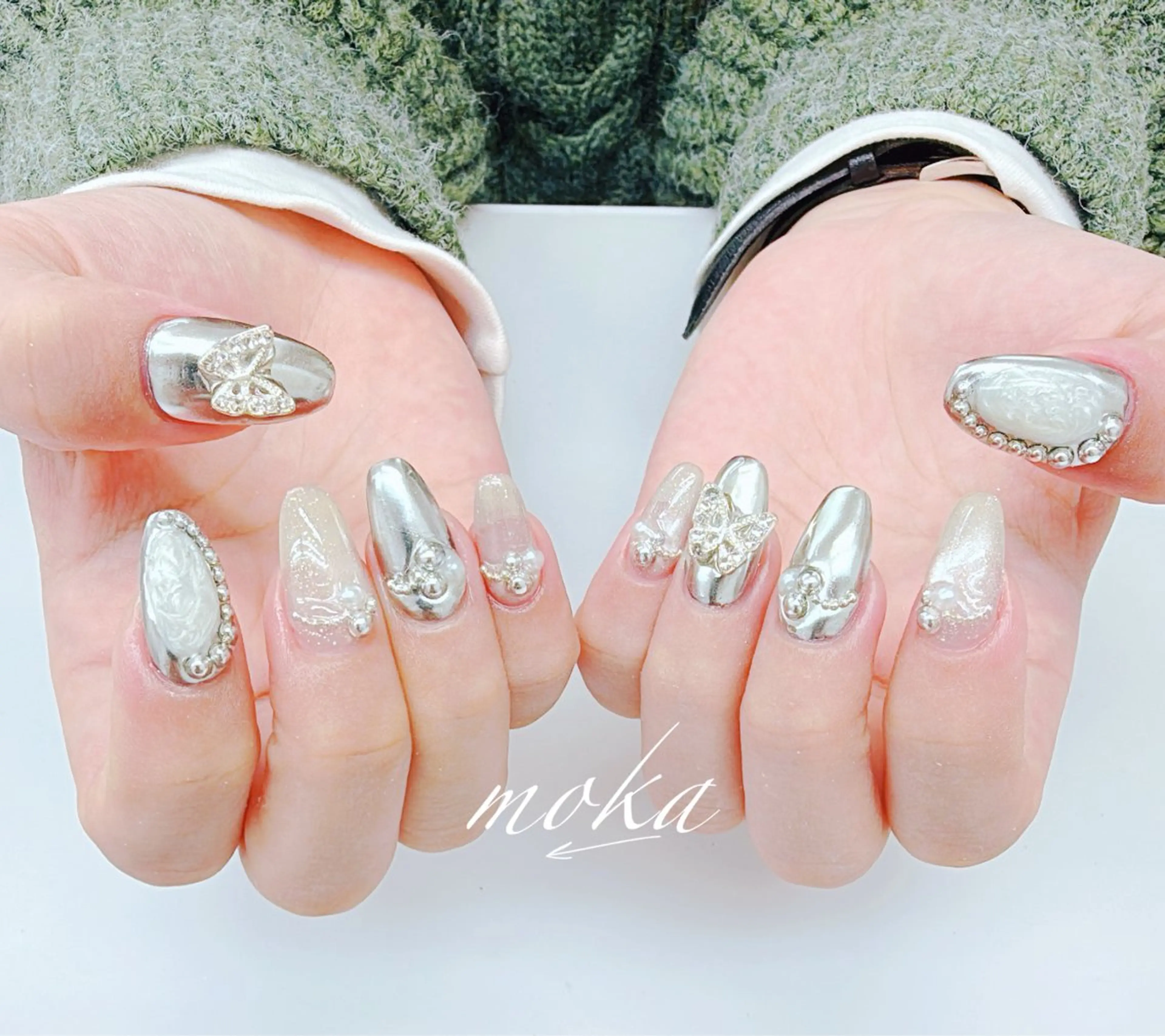 ネイル ハンドネイル ハンドケア 胡蝶蘭レディースサロ ンNailMOKAのネイルデザイン