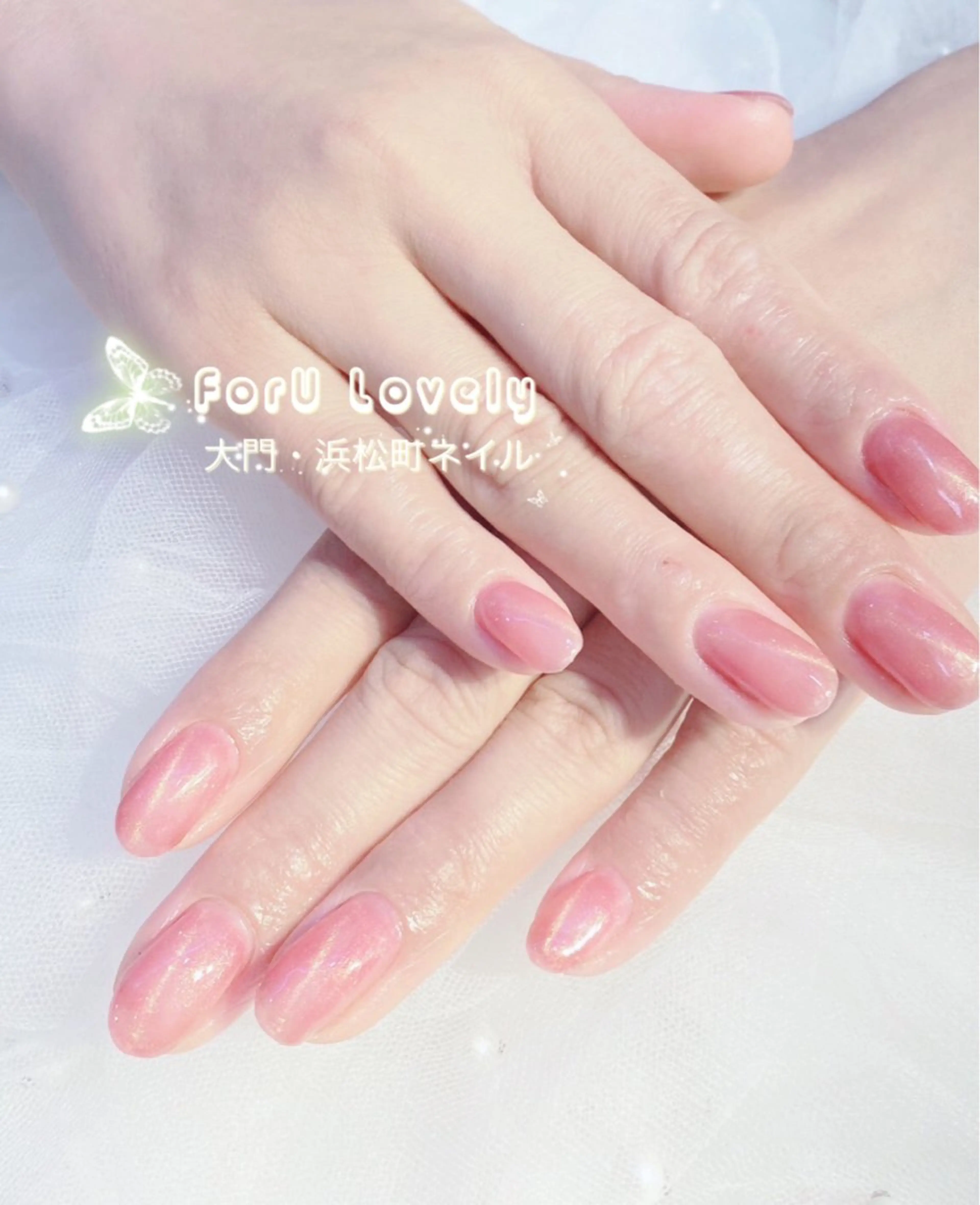 ネイル 桜ネイル フットネイル フレンチネイル ジェルネイル ラメ(グリッター) ハンドネイル ハンドケア 大門浜松町 ネイルのネイルデザイン