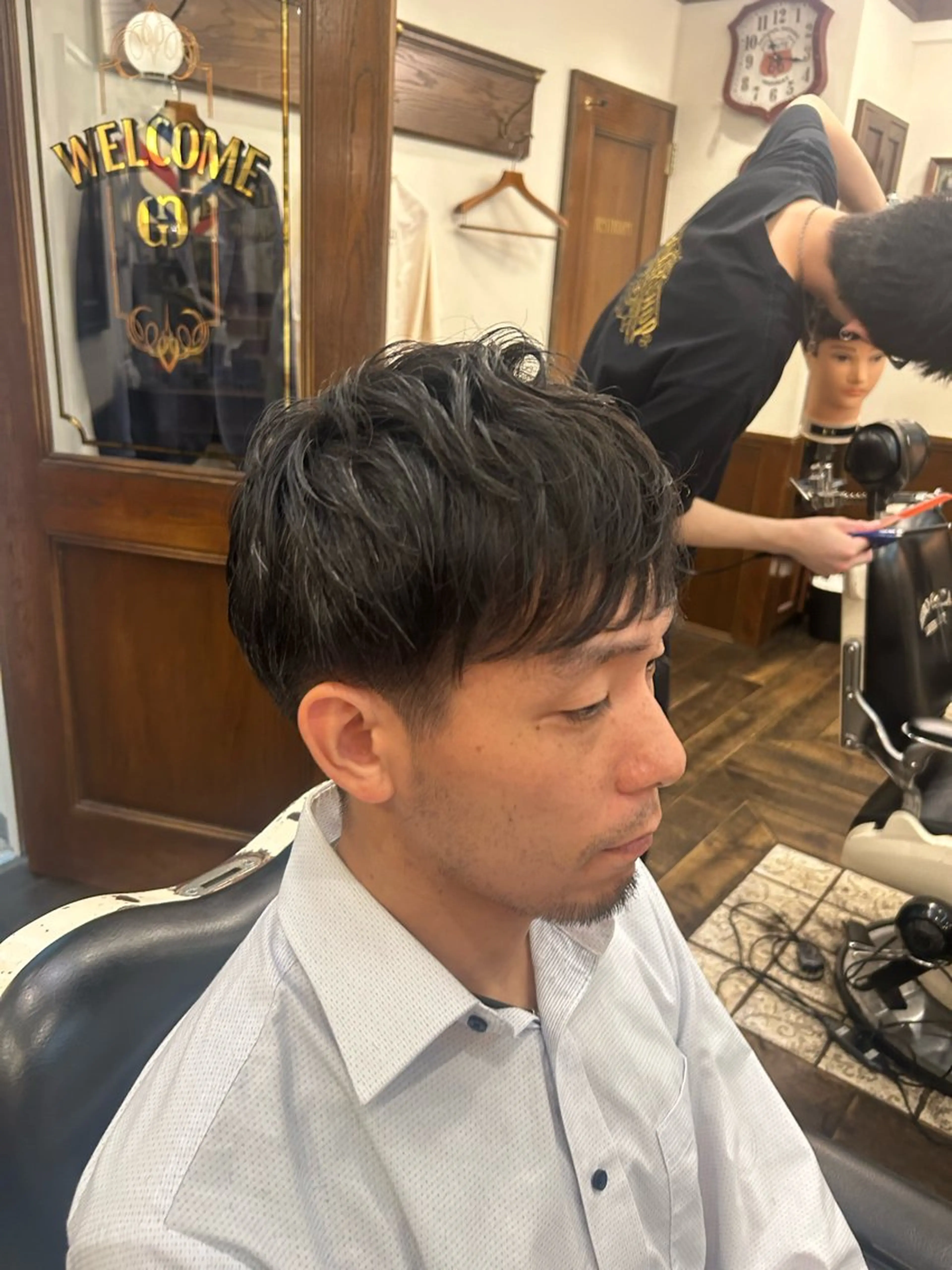 ミディアム メンズ 水野 華のヘアスタイル