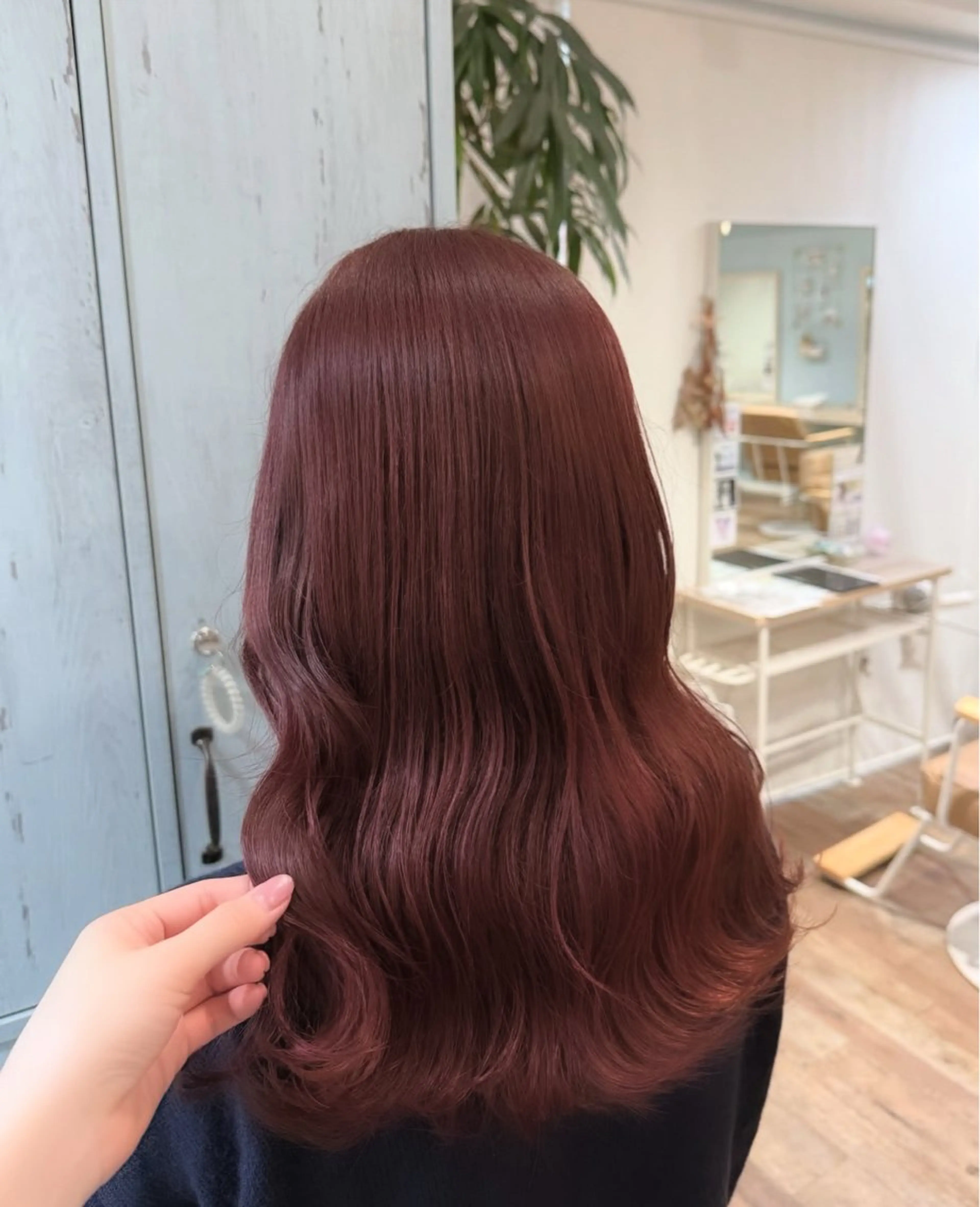 ロング カット ヘアカラー トリートメント ピンク・ラベンダー/ レイヤー/NANAのヘアスタイル