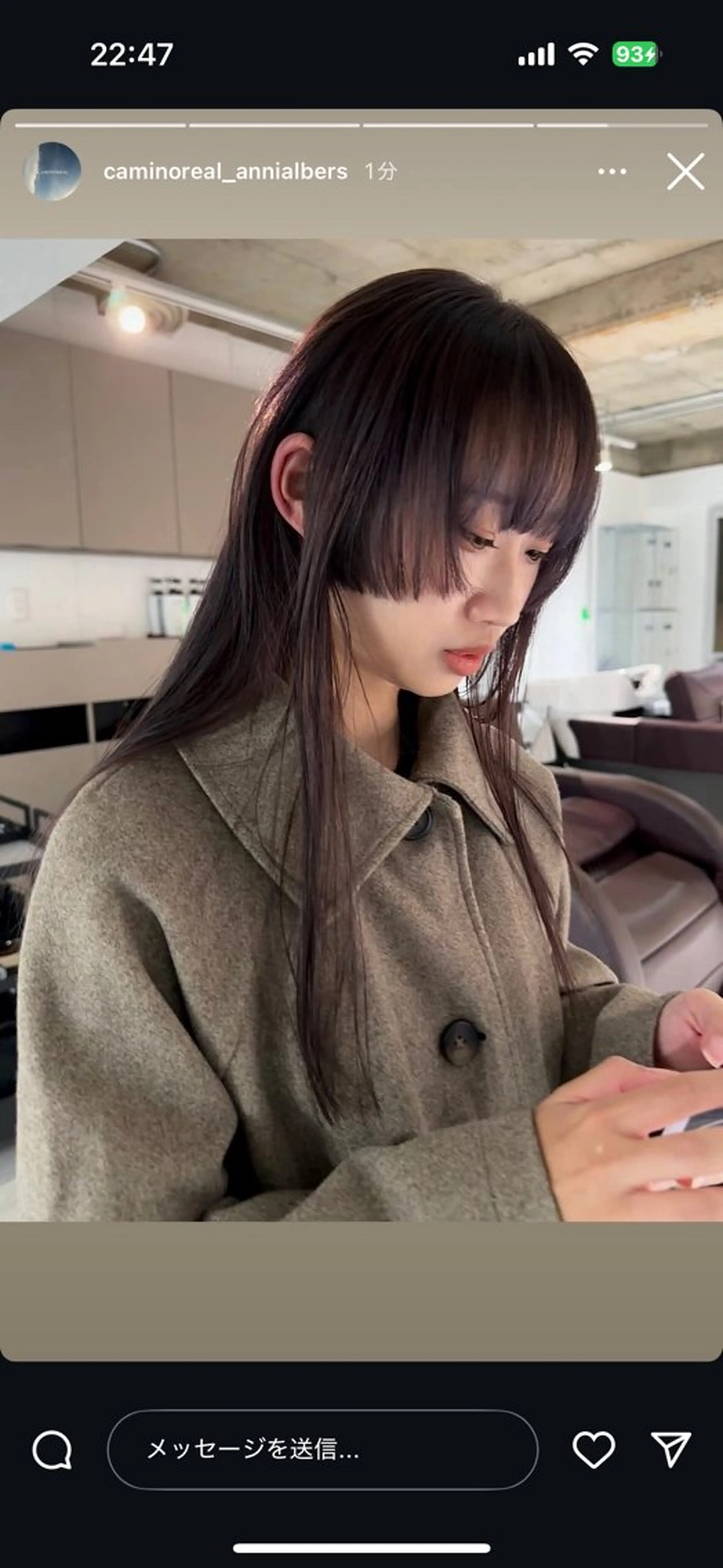 セミロング natsumi zenshoのヘアスタイル