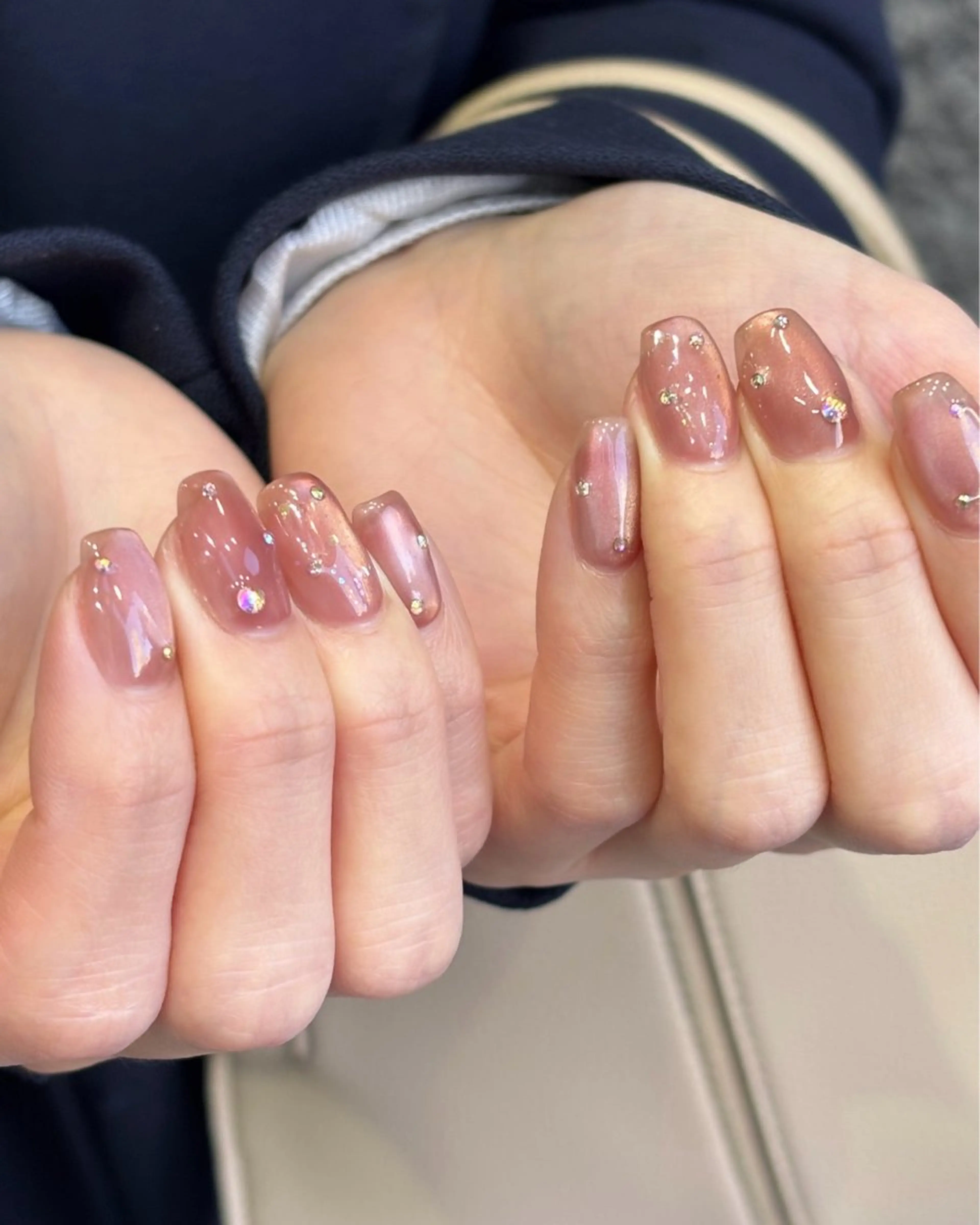 ネイル 韓国ネイル マグネットネイル ピンク ハンドネイル NAILARTIST MIKAのネイルデザイン