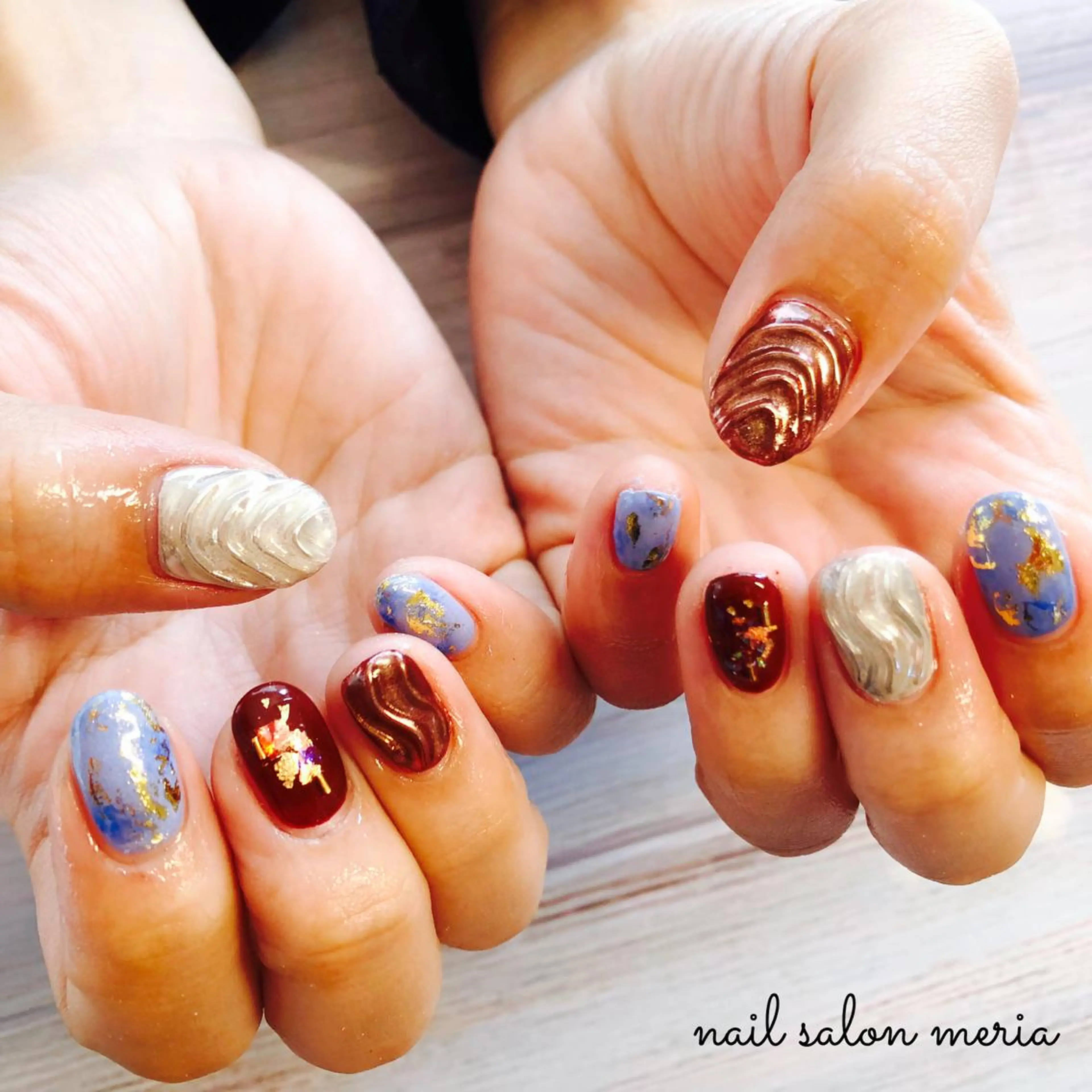 ネイル ニュアンスネイル ハンドネイル ビューティーサロン meriaのネイルデザイン