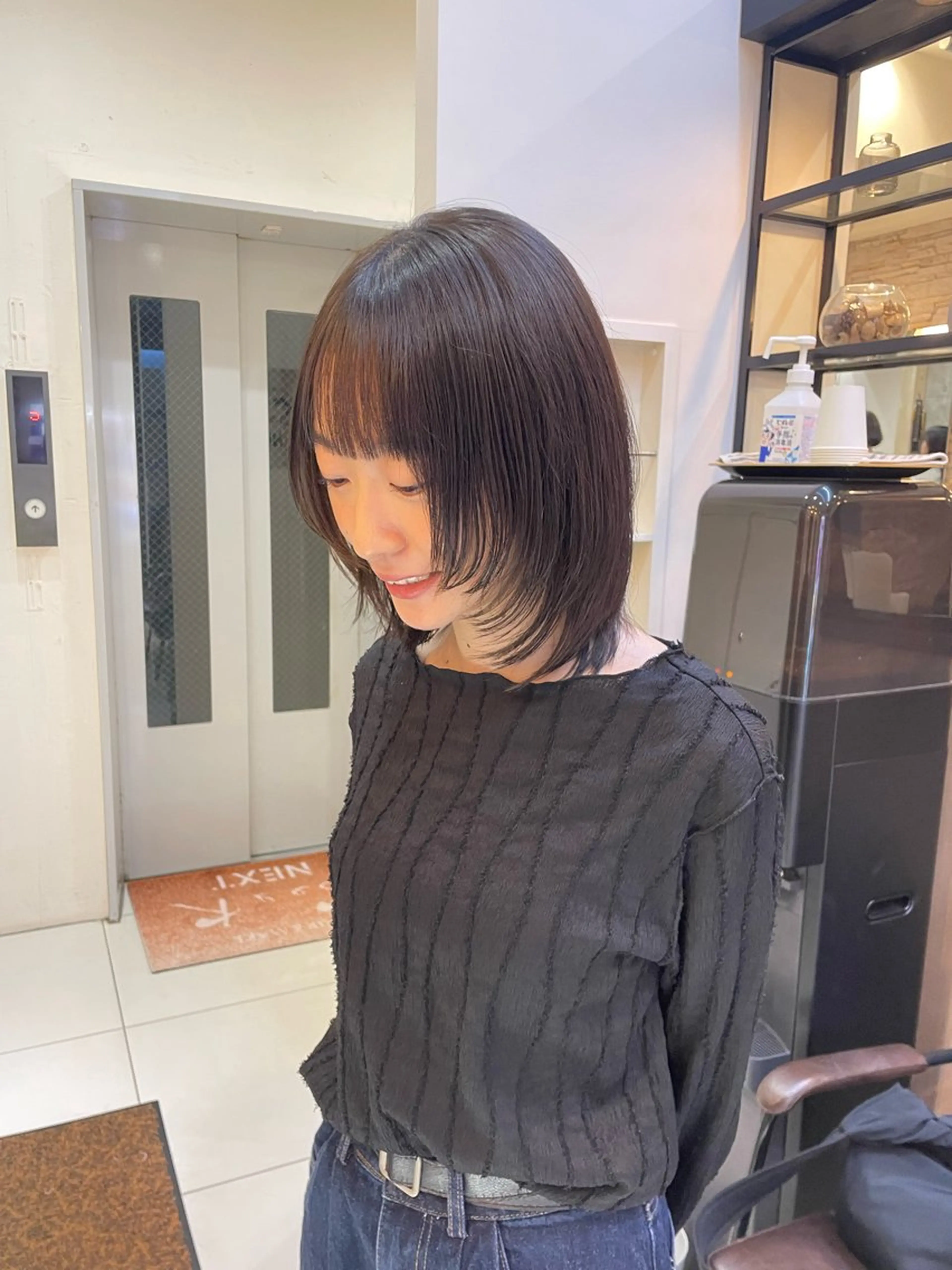 ショート カット ヘアカラー トリートメント mao♡ベージュ/ 顔周りカットのヘアスタイル