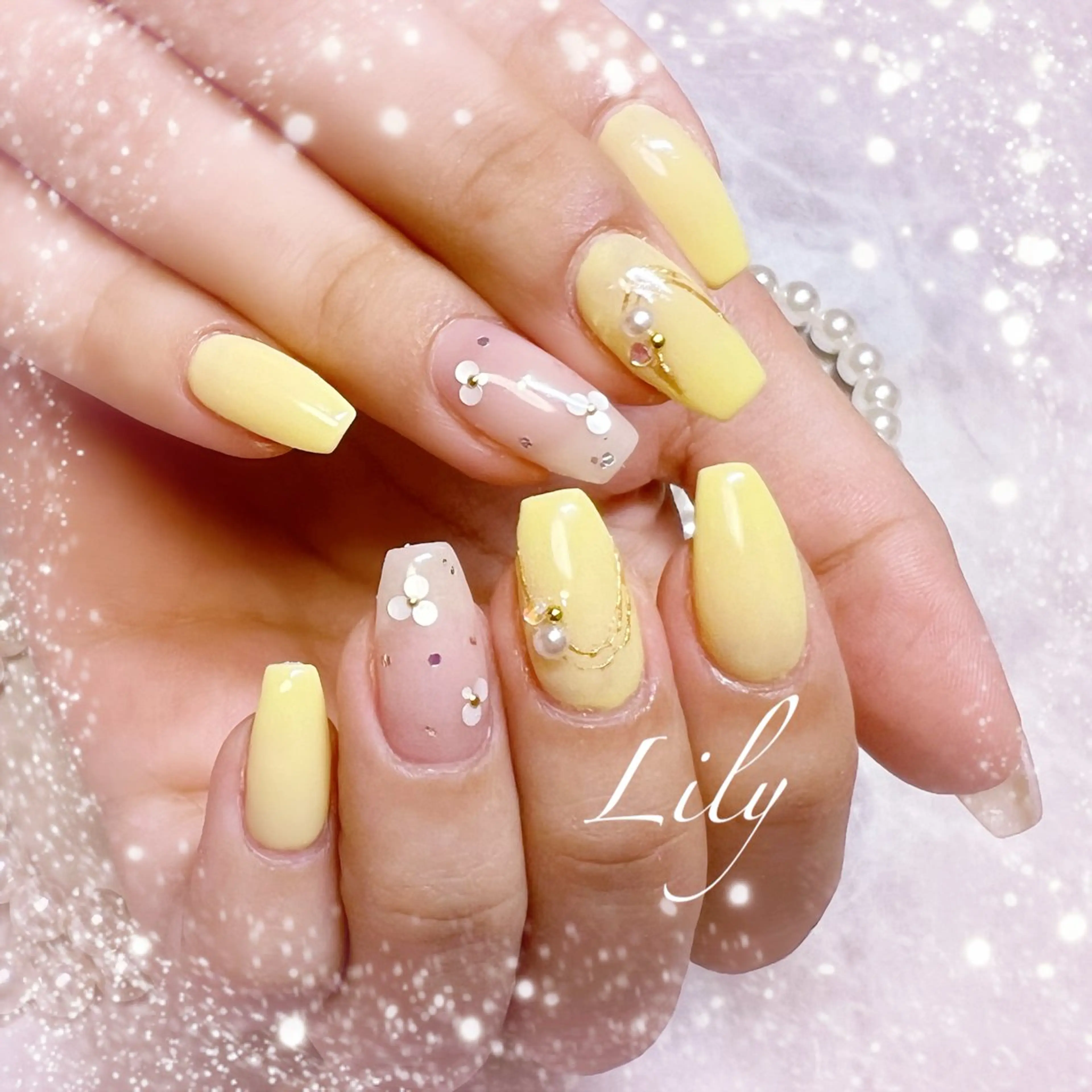 ネイル ハンドネイル Lily*nail 🌻Mii🌻のネイルデザイン