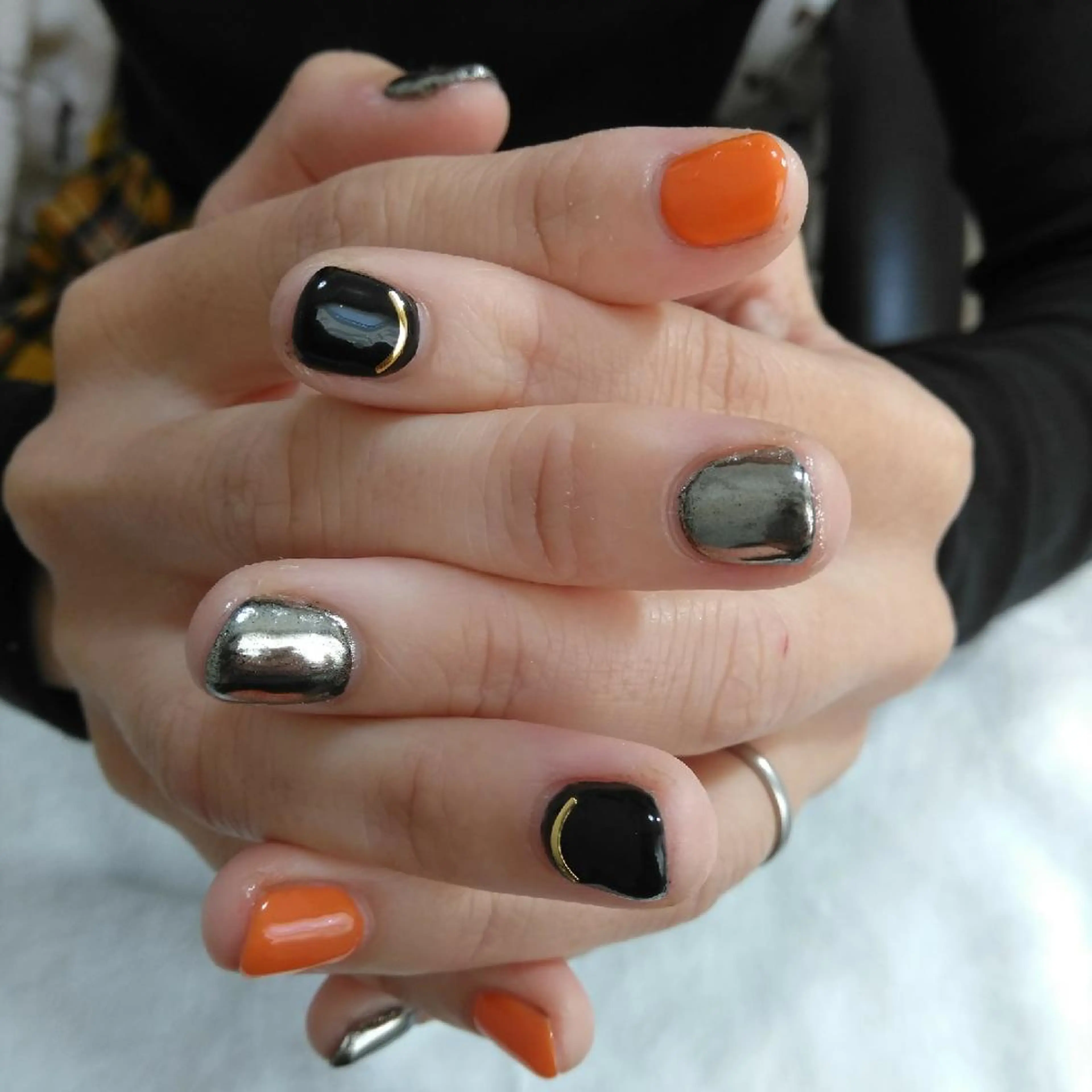 ネイル ミラーネイル ストーンネイル ハンドネイル 柴崎 美幸のネイルデザイン