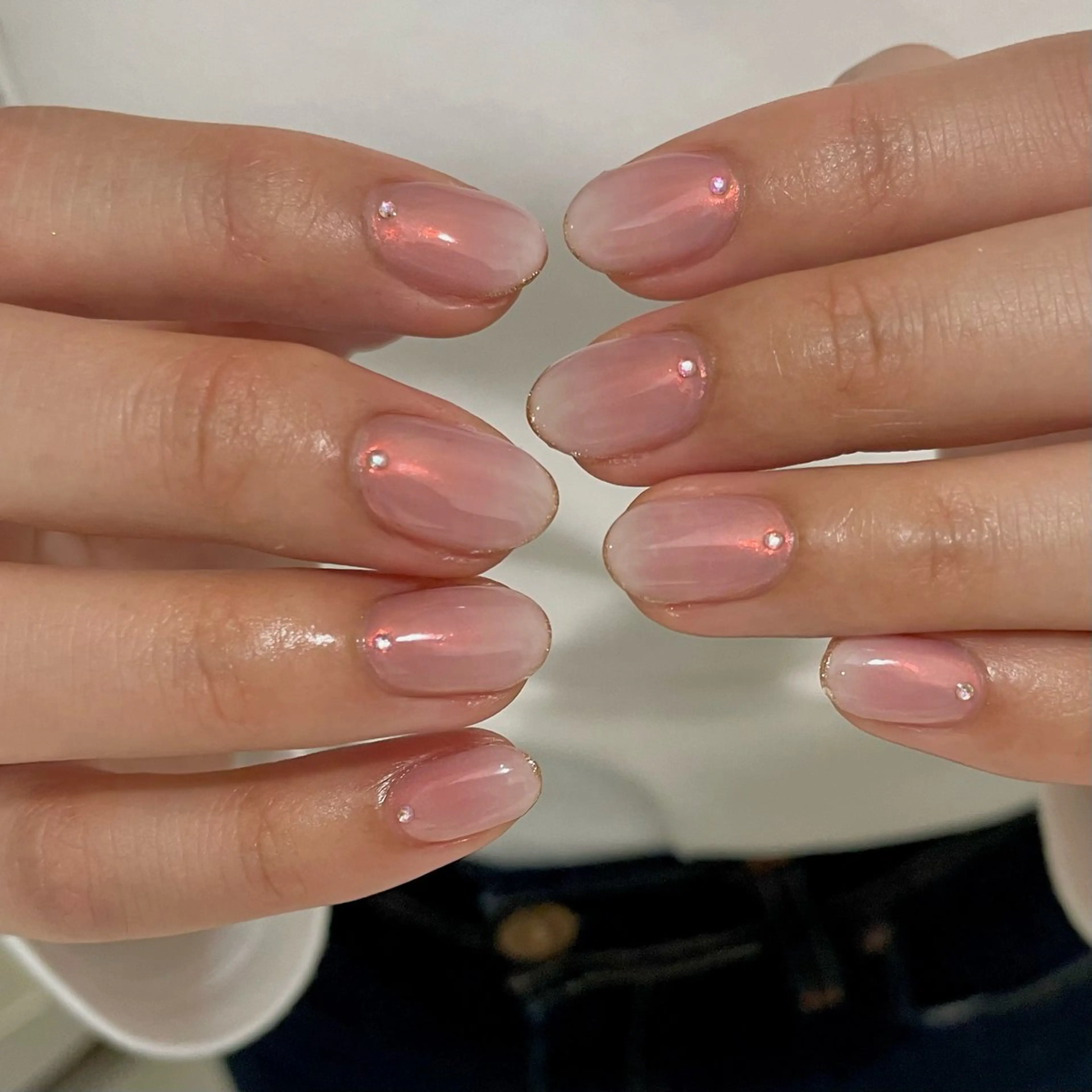 ネイル アートネイル オーロラネイル 桜ネイル ジェルネイル 持ち込み ハンドネイル norme_ akiのネイルデザイン