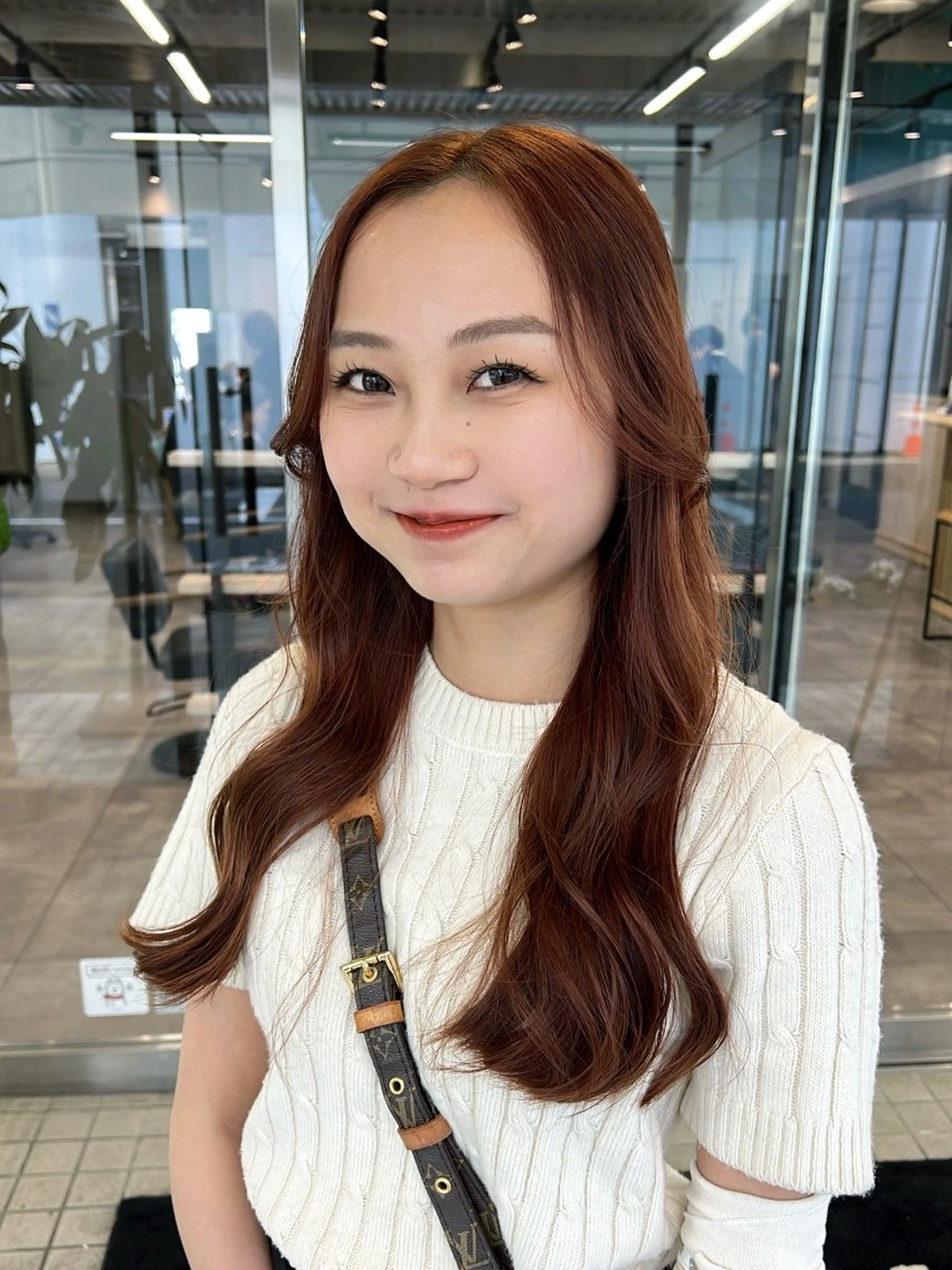 ロング カラー ヘアカラー トリートメント 🌞レイヤー×カラー 前川那津美🌞のヘアスタイル