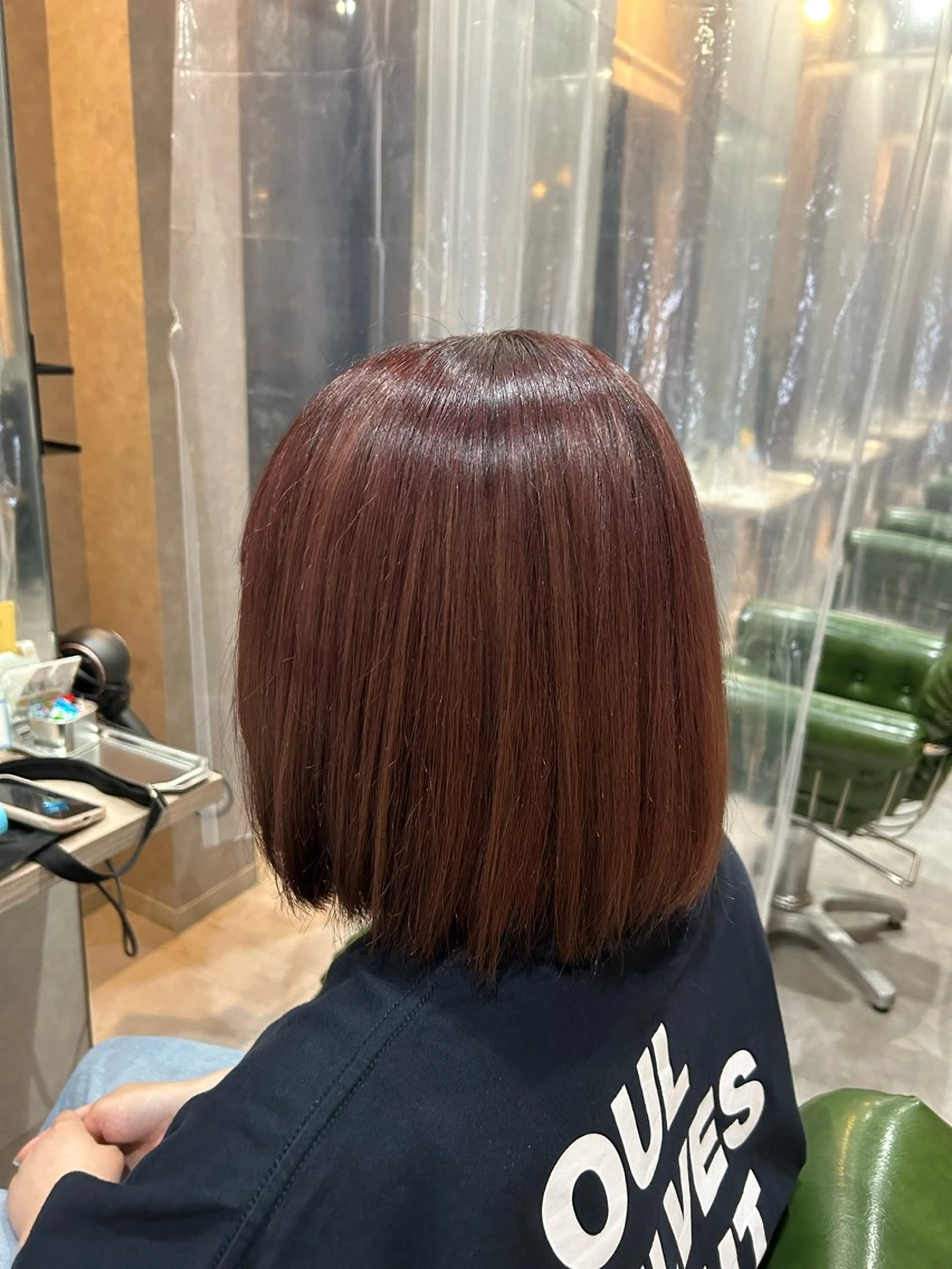 カラー ラベンダーカラー ラベンダーピンク ピンクカラー 徳野 愛依のヘアスタイル