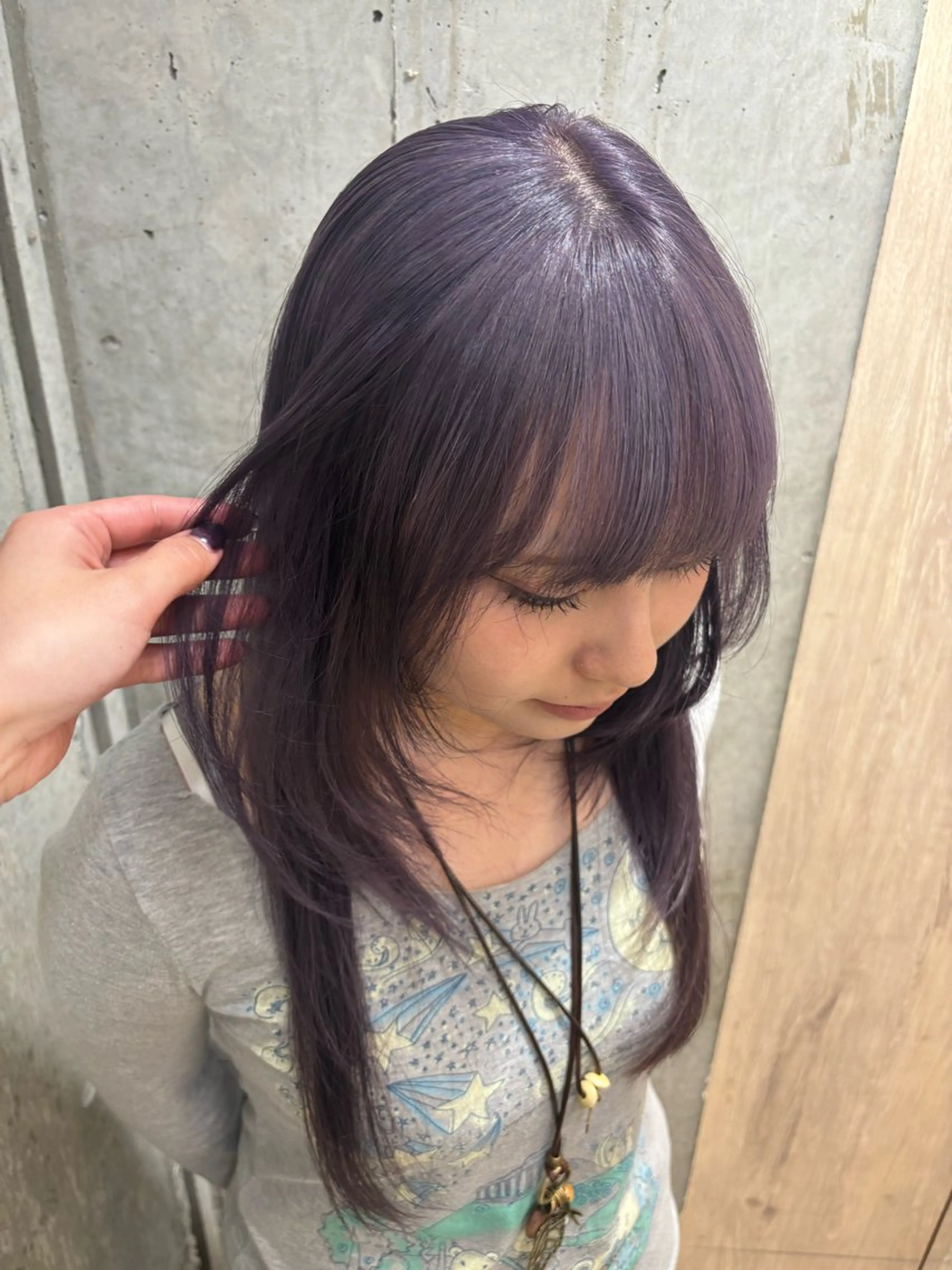 ロング ヘアカラー cinq所属・ハイトーン/ラベンダ ー/ yuina🪄のヘアスタイル