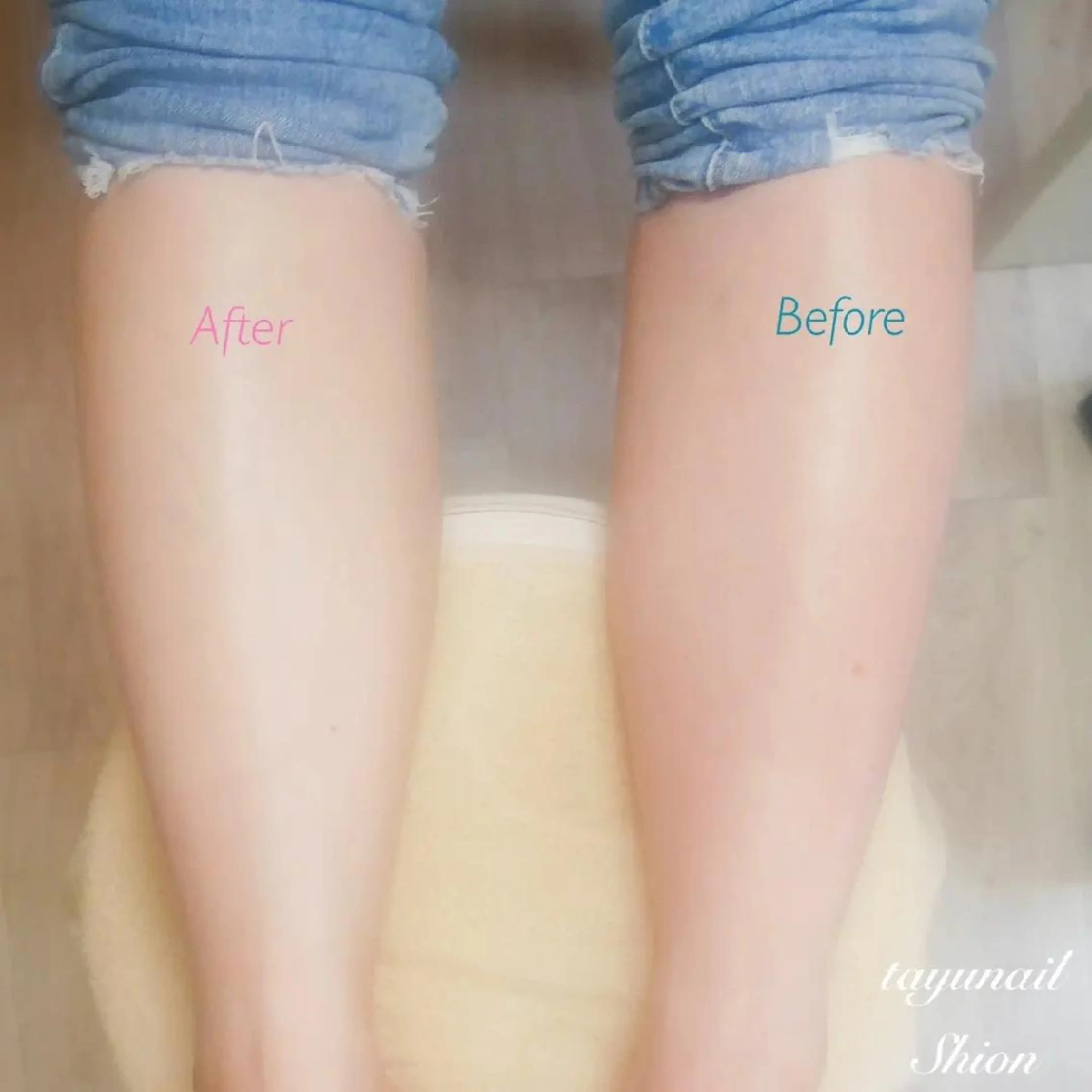 ネイル ブルー フットネイル ジェルネイル パラジェル 夏ネイル ネイルサロン 【たゆnail】のネイルデザイン