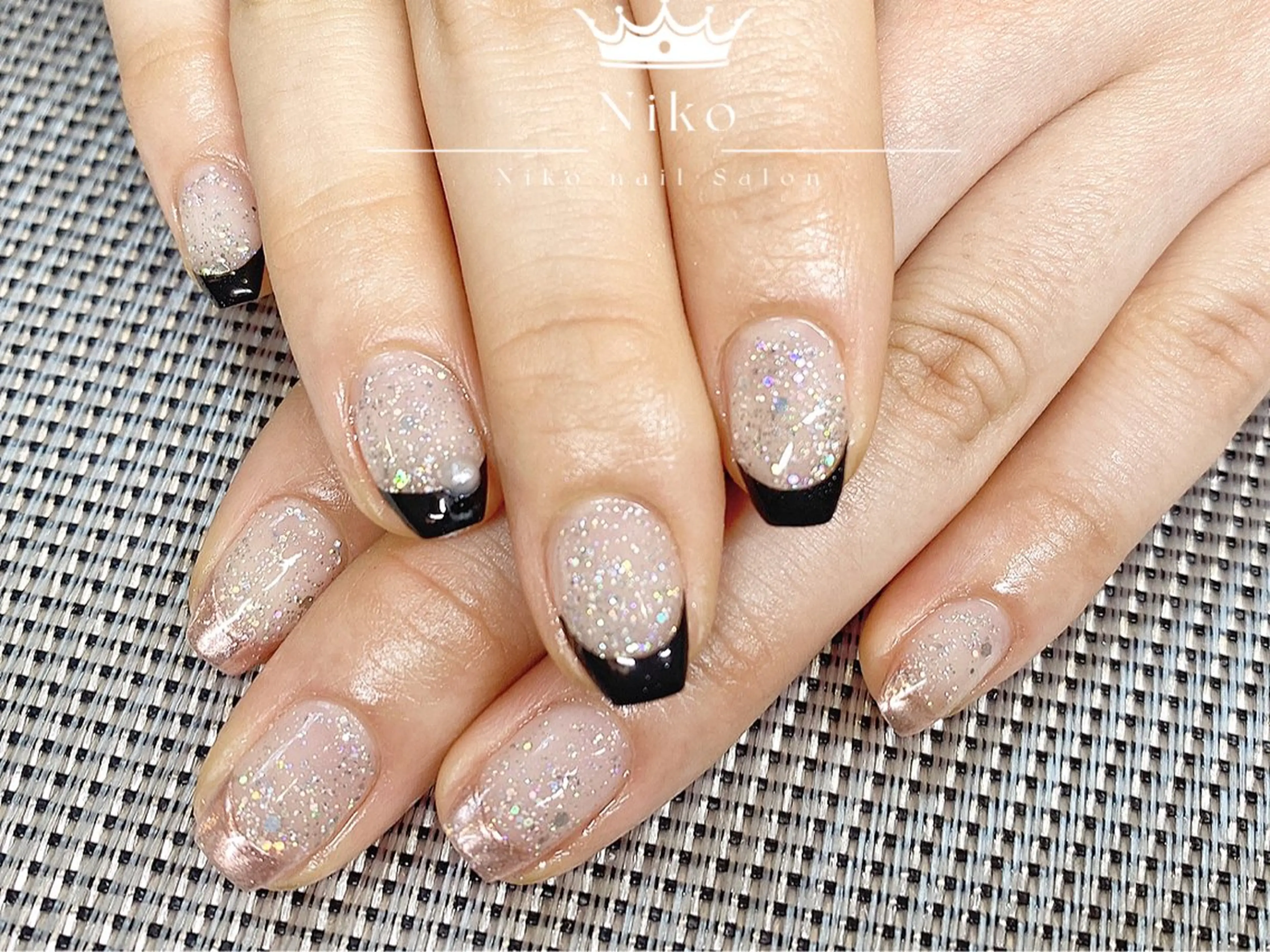 ネイル ジェルネイル ハート 韓国ネイル ニュアンスネイル パラジェル Niko nailサロンのネイルデザイン