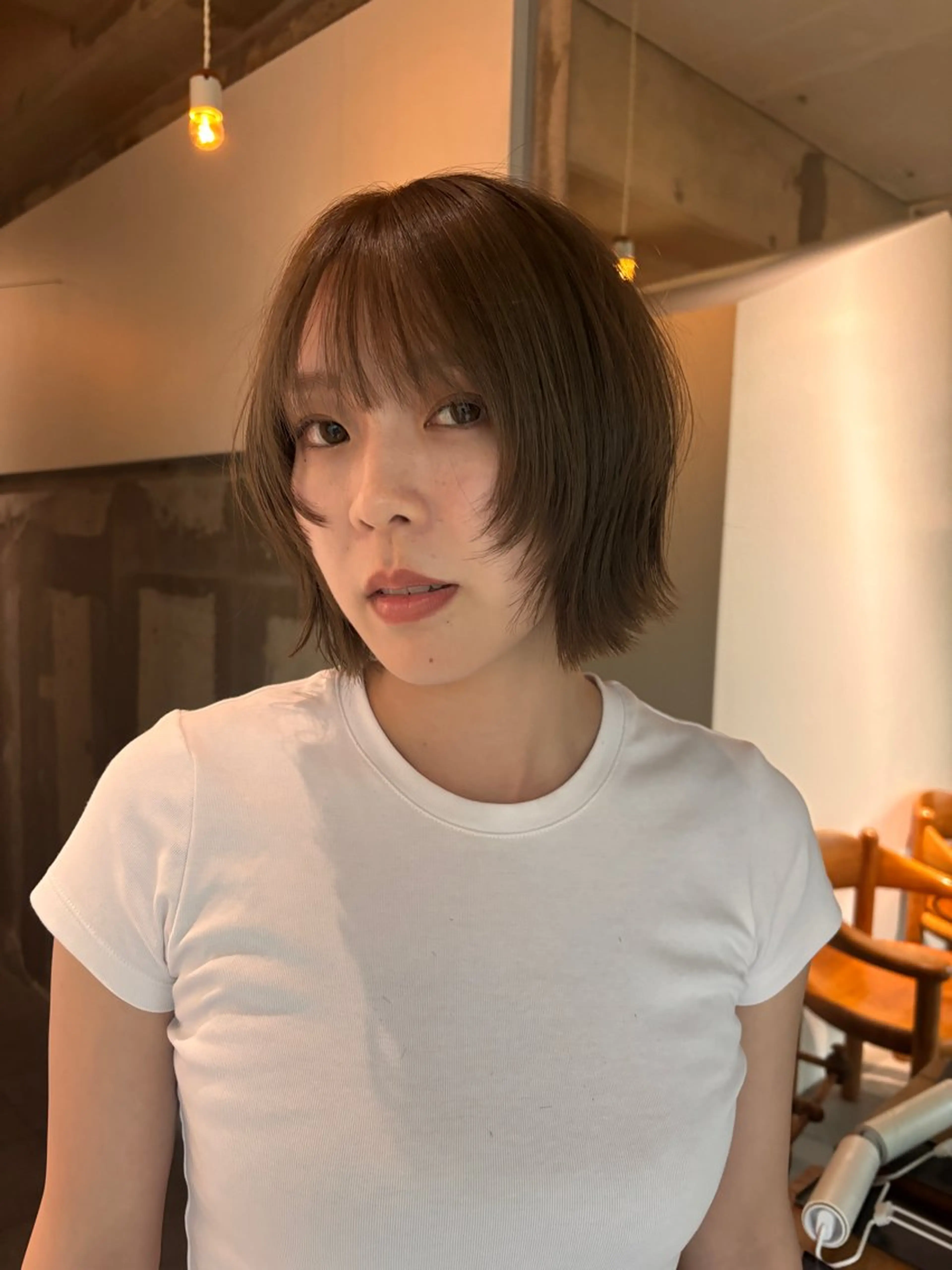 カラー ショート ショートボブ ブラウンカラー 透明感カラー ボブ ショートヘア mirai/レイヤー ボブ/デザインのヘアスタイル