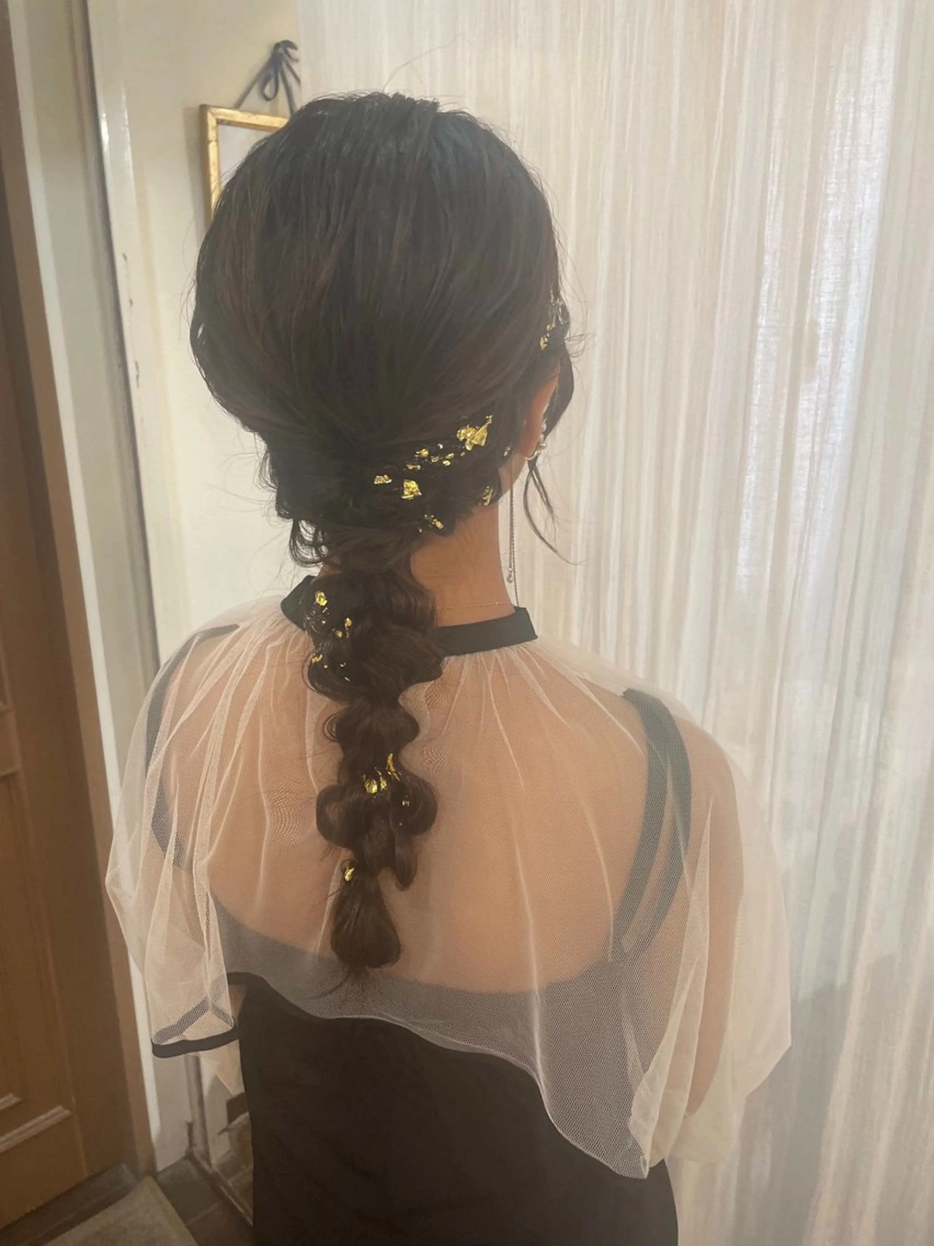 セミロング ヘアアレンジ ヘアセット KURIA‪‪*⋆ஐ ブリーチ/韓国ヘアのヘアスタイル