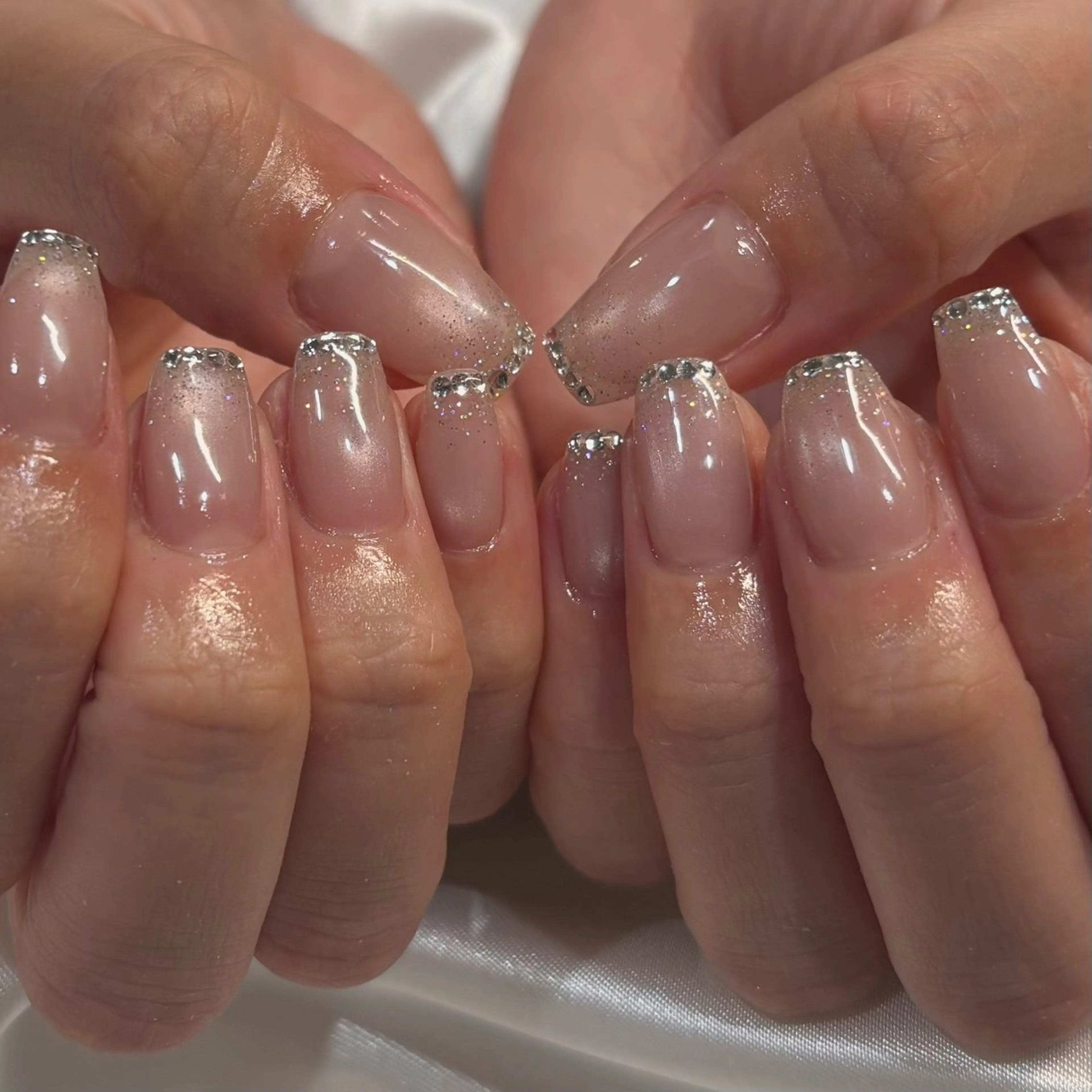 ネイル ラメ(グリッター) ラメグラデーション 持ち込み ストーンネイル ハンドネイル sharesalon    room59所属・nozomi 🌙のネイルデザイン