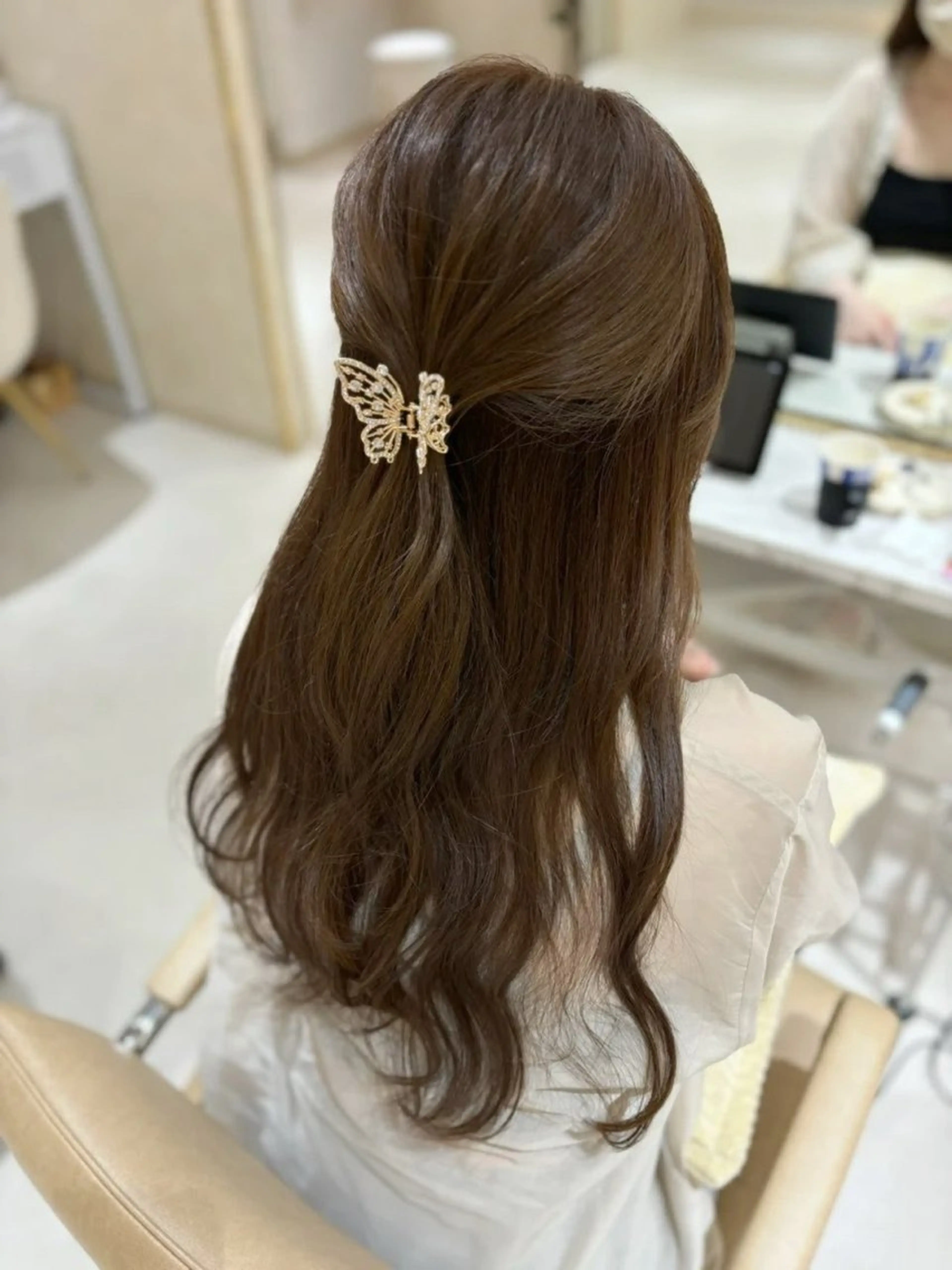 ロング カラー カット ヘアカラー トリートメント りほ/顔周りカット/ レイヤーカットのヘアスタイル