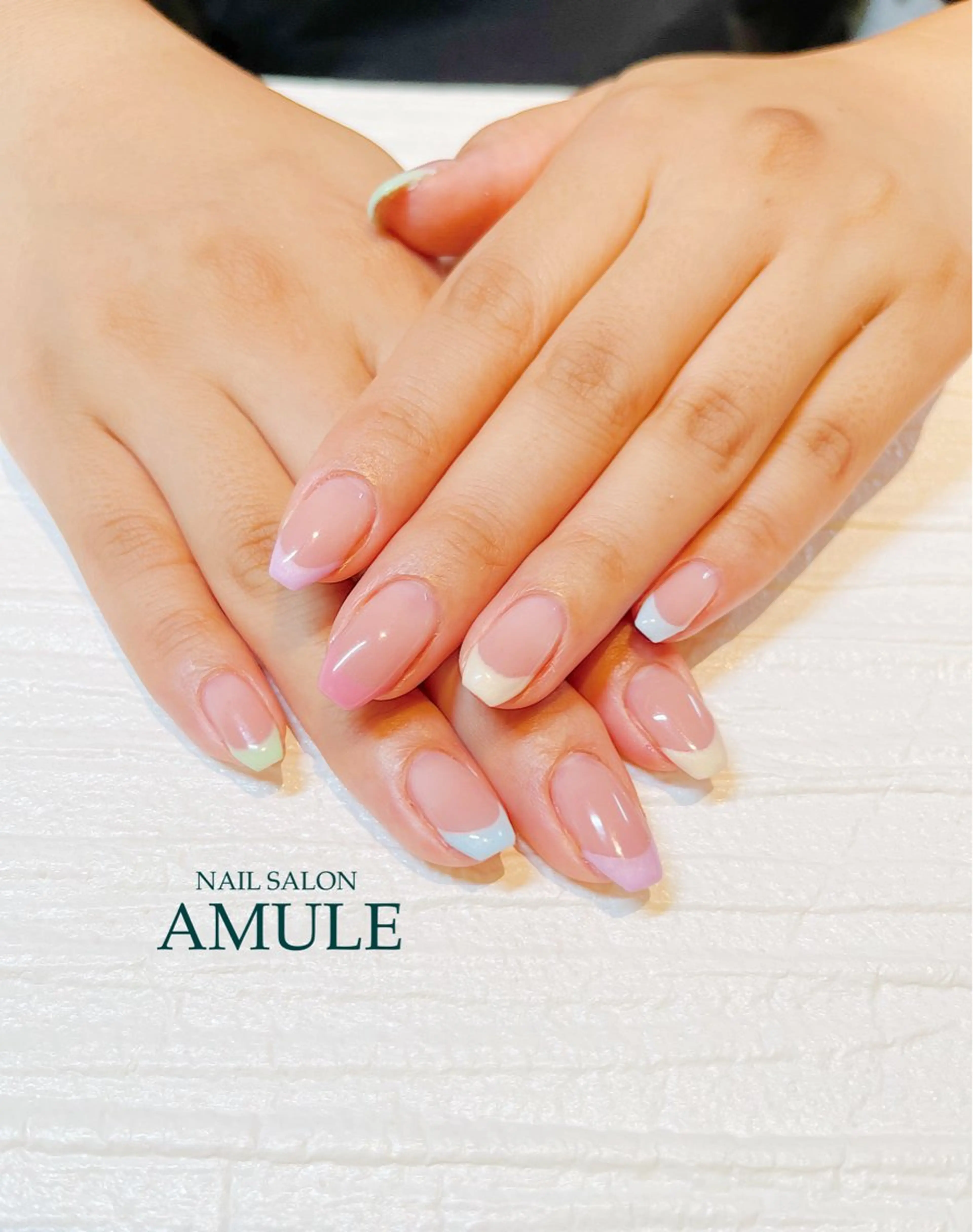 ネイル アートネイル フレンチネイル ジェルネイル グラデーション ハンドネイル NAILSALON AMULEのネイルデザイン