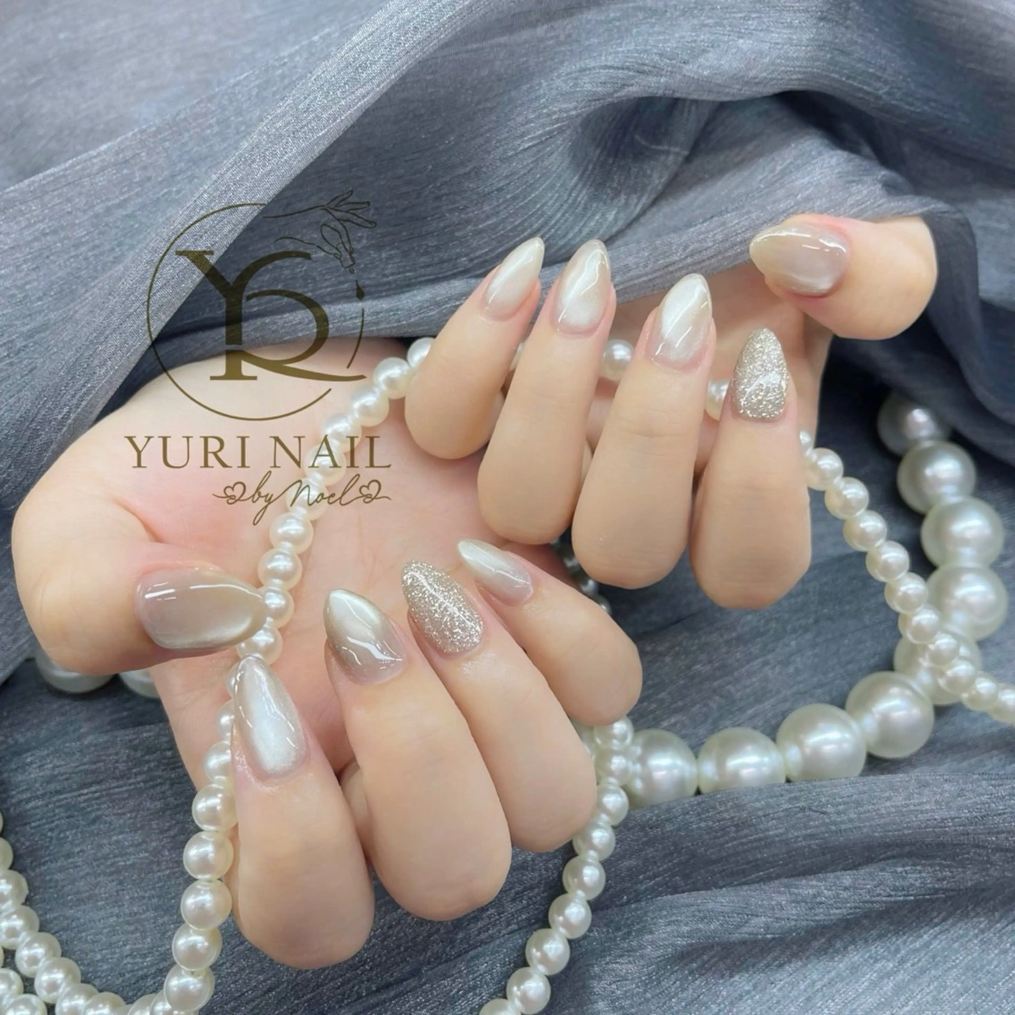 ネイル チークネイル フットネイル フレンチネイル 韓国ネイル マグネットネイル ハンドネイル フットネイル ハンドケア YURI Nail Funabashiのネイルデザイン