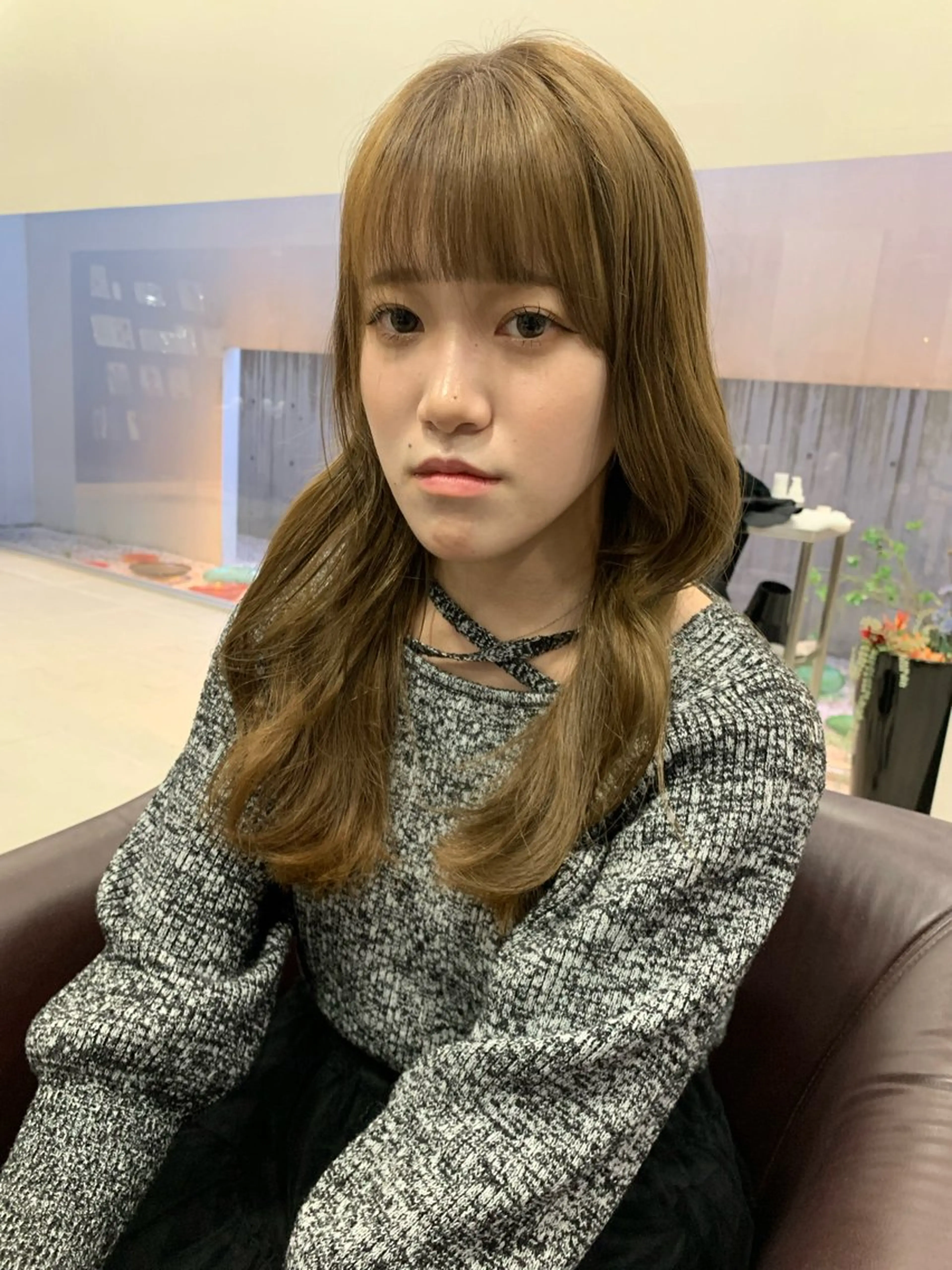 ロング カラー Agu  hair  grove 金沢八日市店所属・名竹聖治/透明感 カラー/縮毛矯正のヘアスタイル