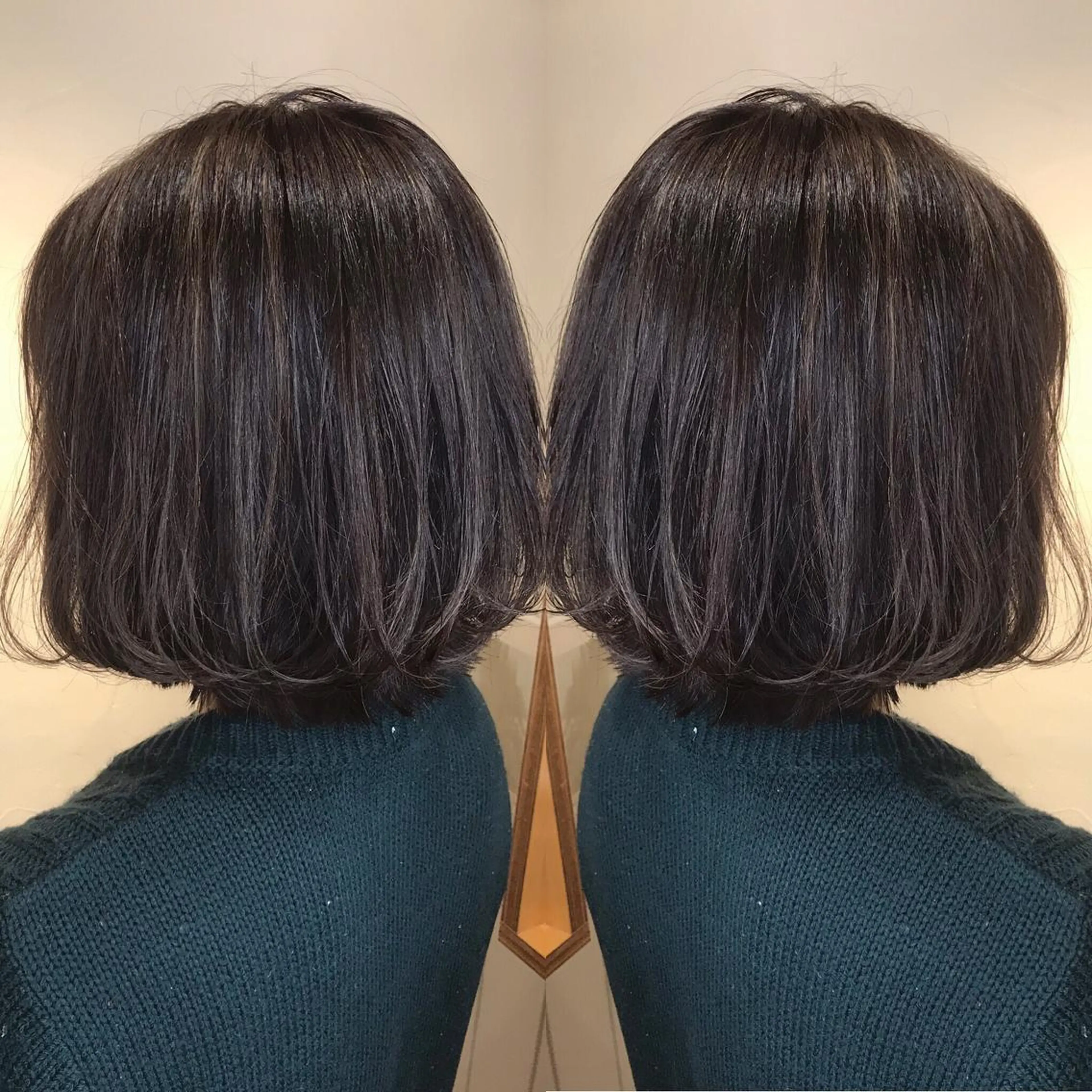 ミディアム カラー 透明感カラー・ 髪質改善🩵イケダのヘアスタイル