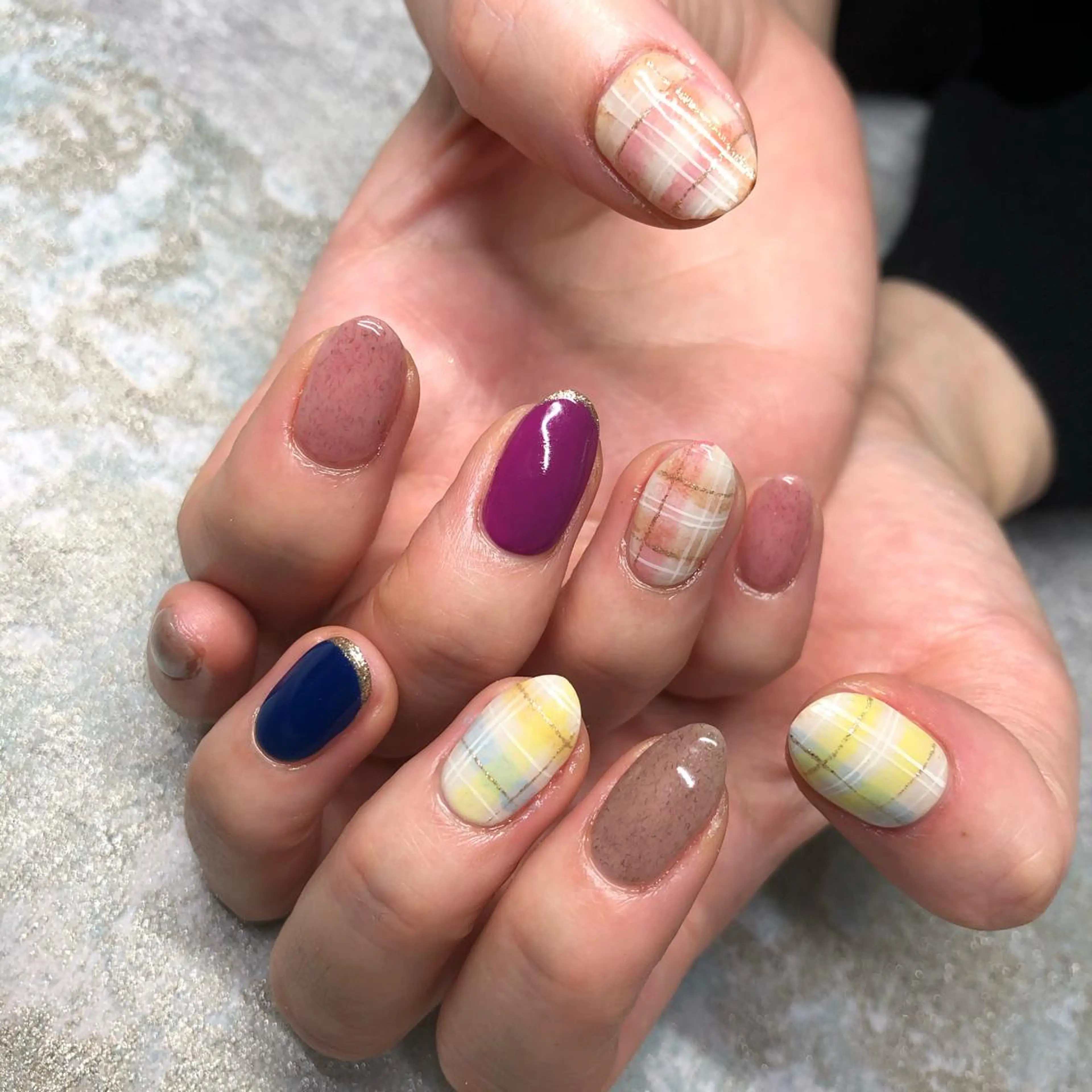 ロング カラー ヘアアレンジ キッズ ネイル マツエク・マツパ 福田 加奈のネイルデザイン