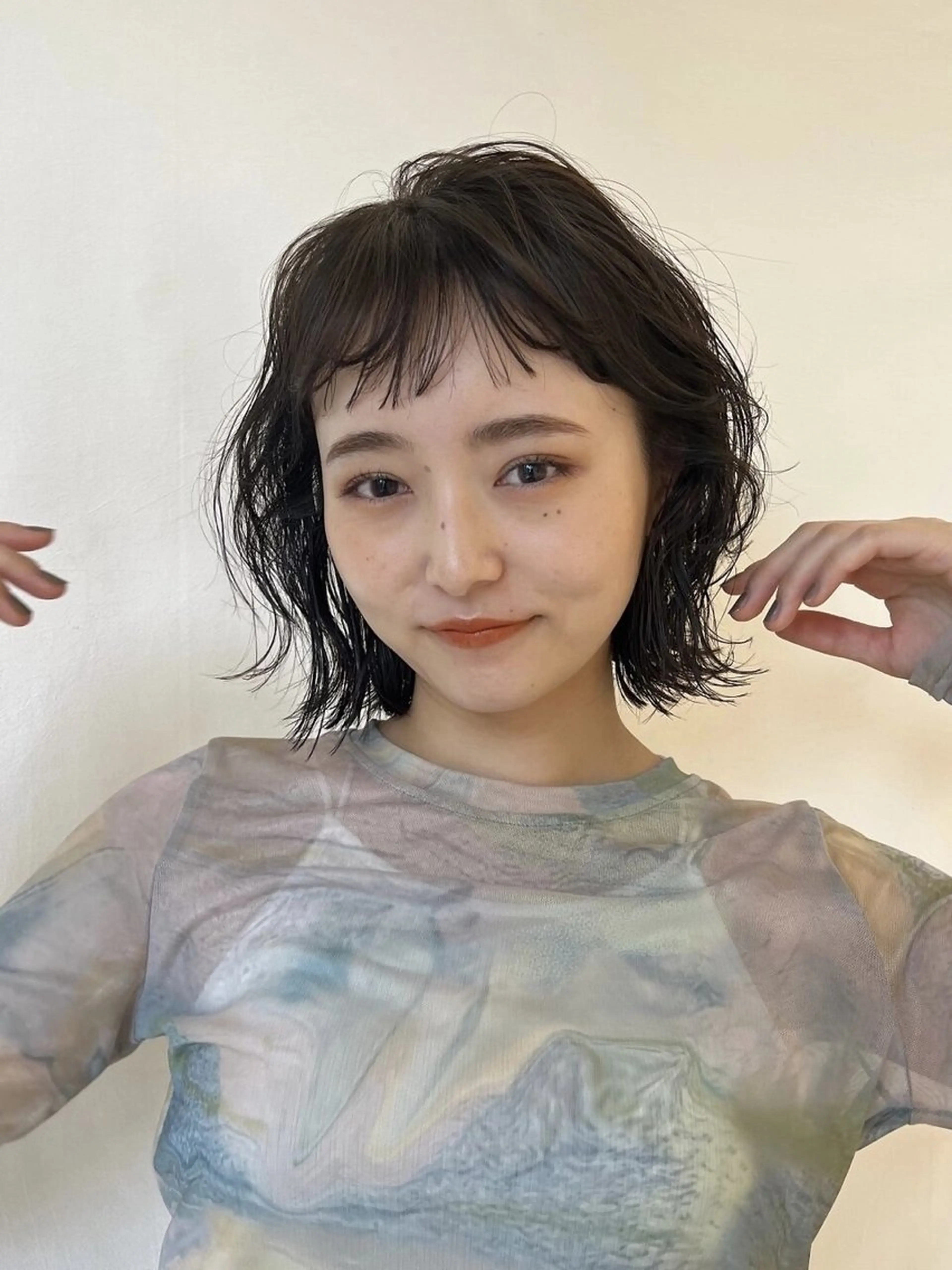 カラー パーマ カット パーマ トリートメント ヘッドスパ 顔まわり/艶カラー/ 🤎himari🤎のヘアスタイル