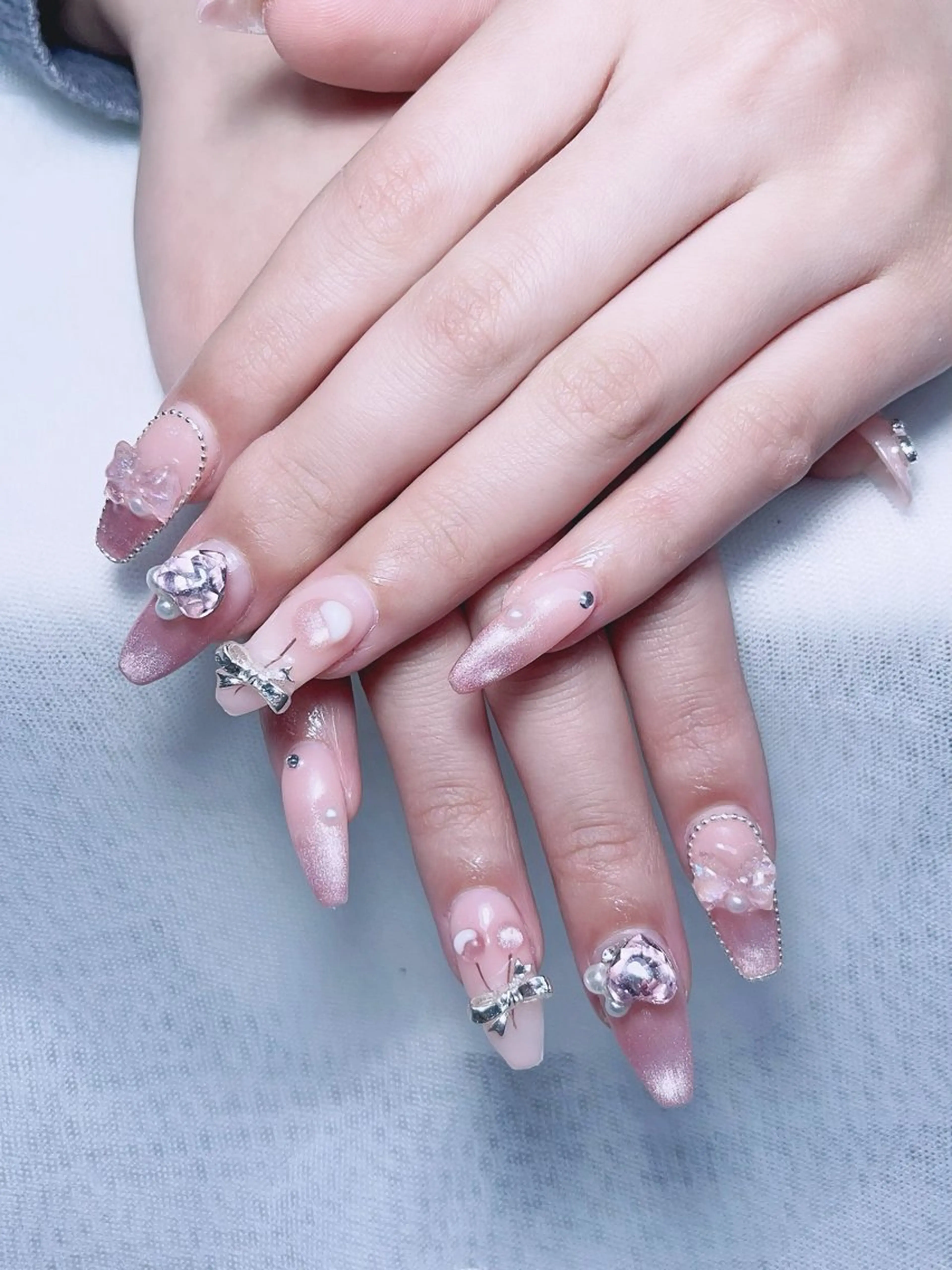 ネイル ハンドネイル 波 なみのネイルデザイン