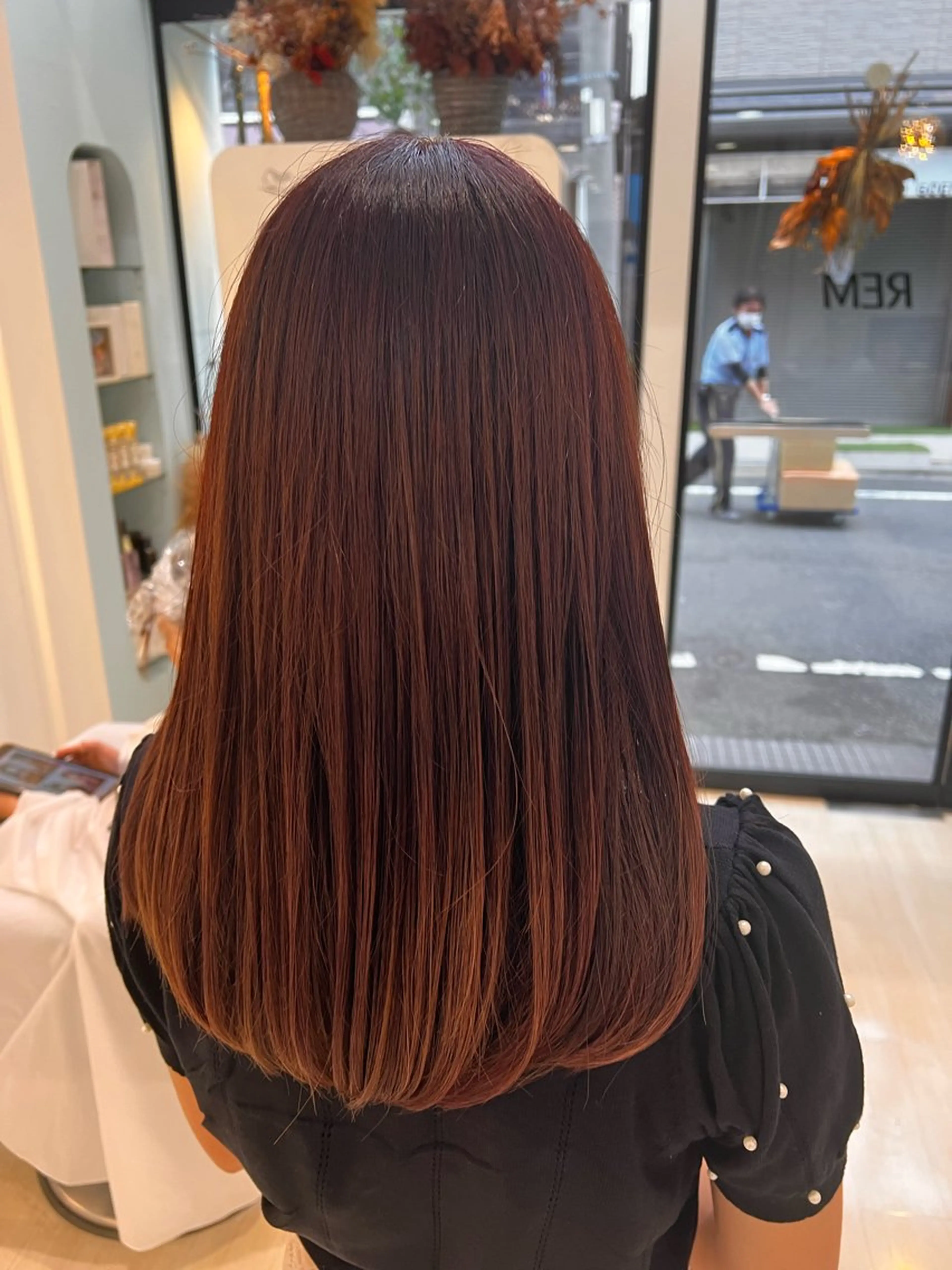 ミディアム カラー パーマ ヘアアレンジ メンズ 堀井 凌平のヘアスタイル