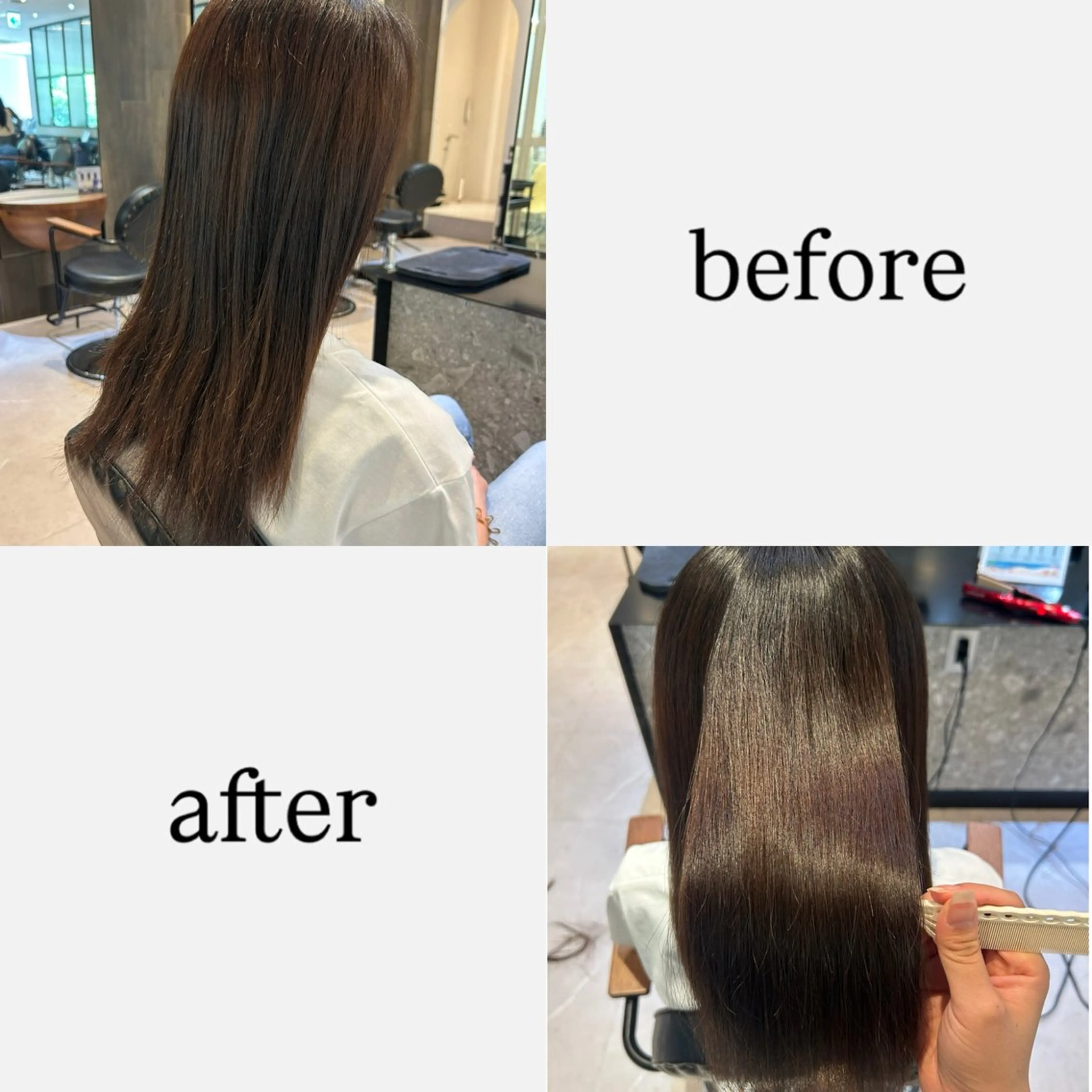 セミロング カラー ヘアアレンジ カット ヘアカラー トリートメント 縮毛矯正/カット/ 韓国ヘア/蛯原🍤のヘアスタイル