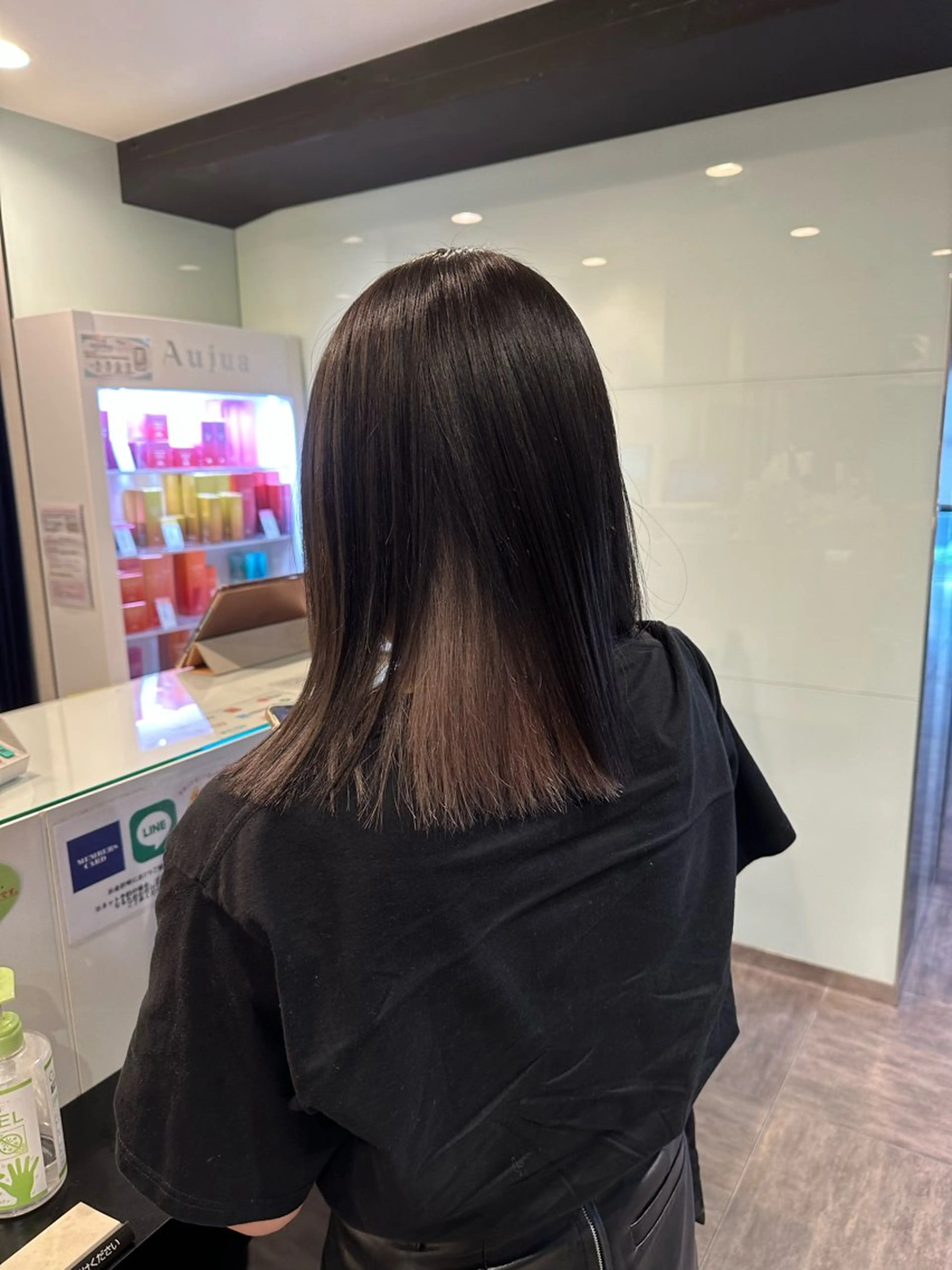 ミディアム カラー ヘアカラー レイヤー/艶カラー ROKUのヘアスタイル