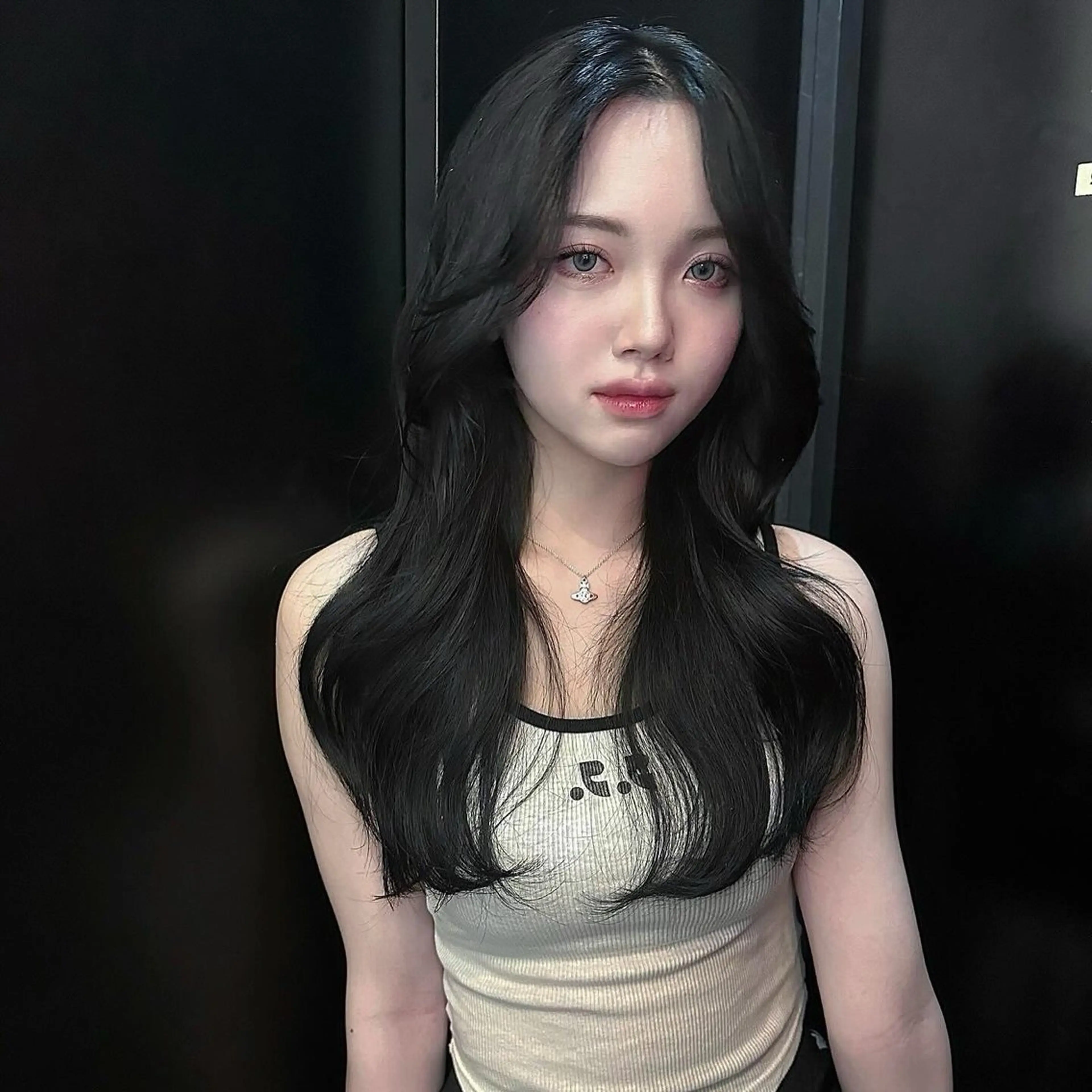 セミロング カラー 透明感カラー 韓国風ヘア レイヤーカット ワンホン🎀韓国ヘア 💞渋谷/GAKUのヘアスタイル